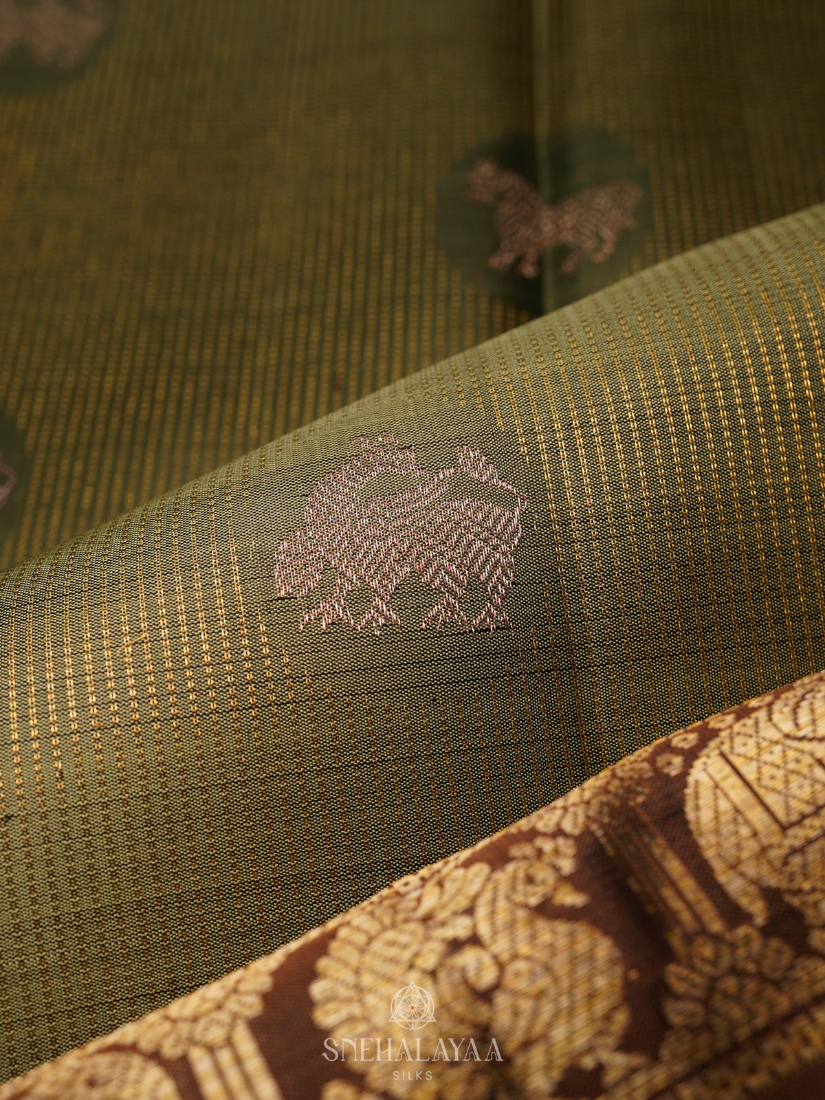 Pale Green Kanjivaram Silk Saree