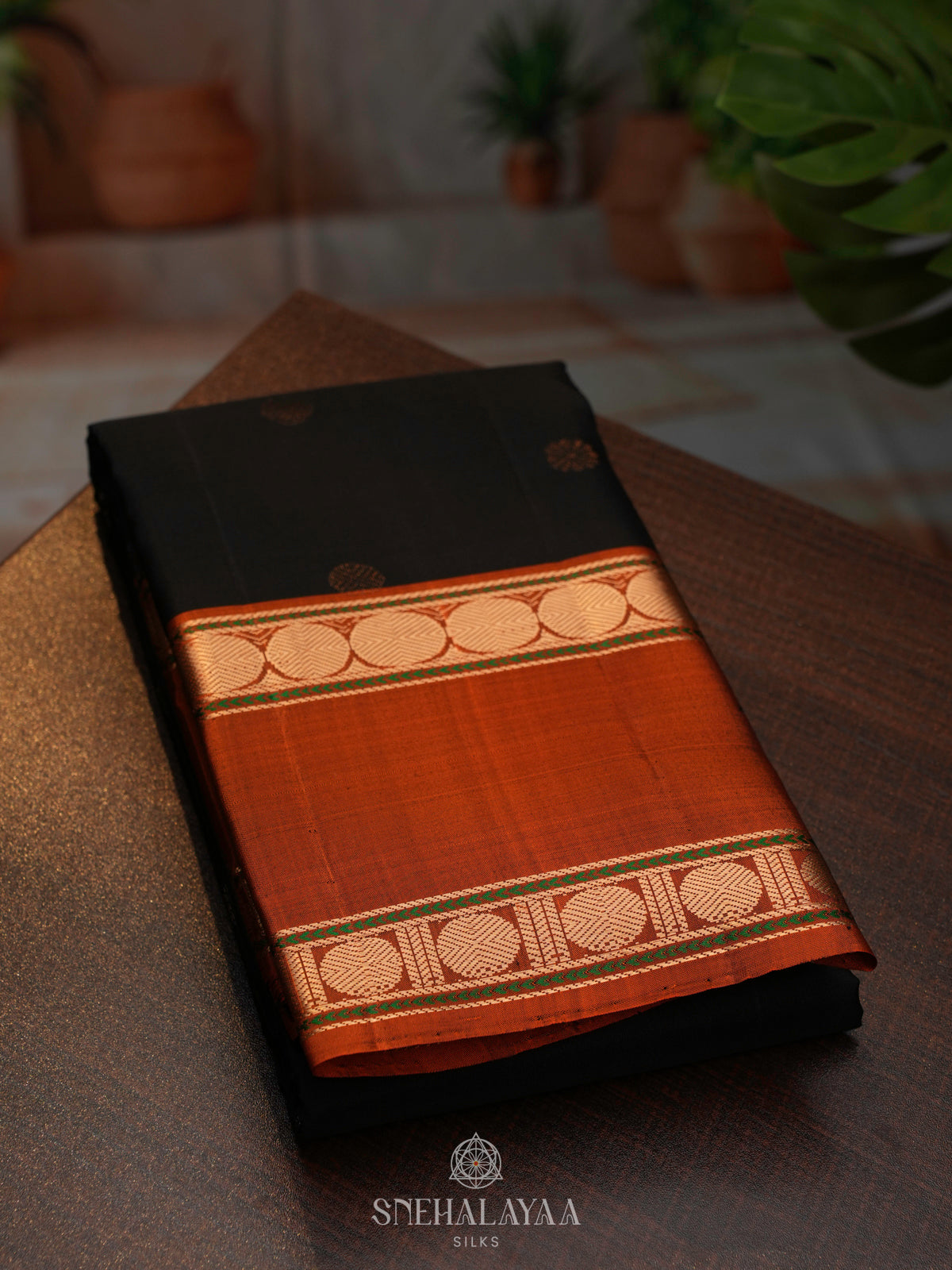 Black Kanjivaram Silk Saree