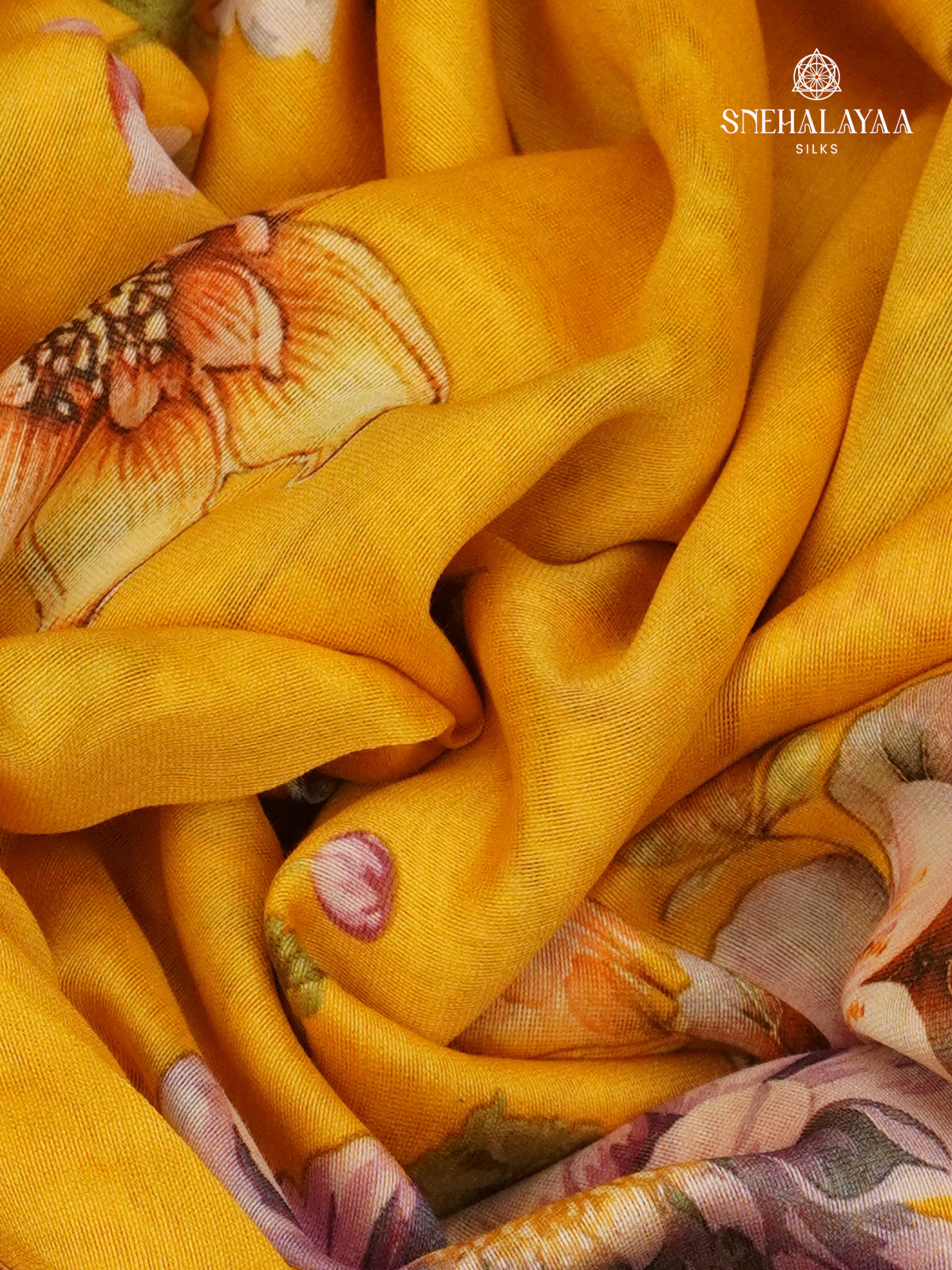 Yellow Chanderi Saree