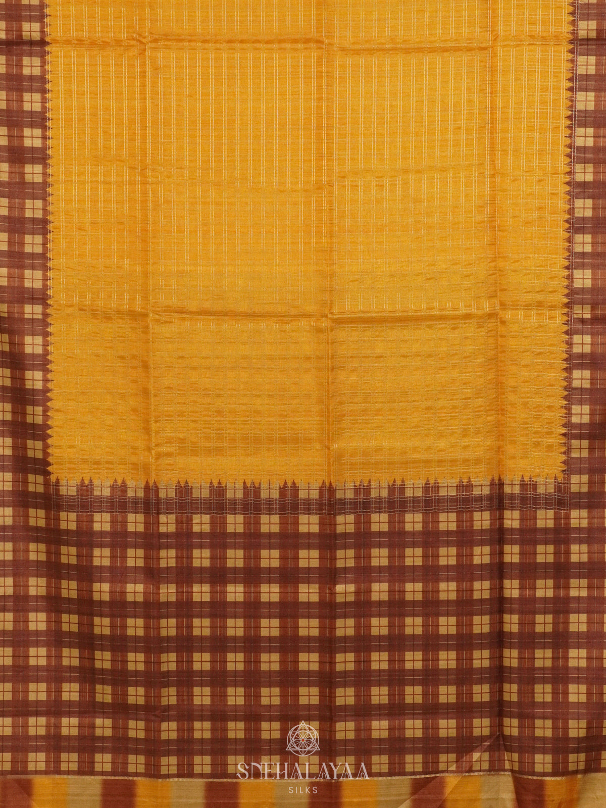 Yellow Tussar Saree