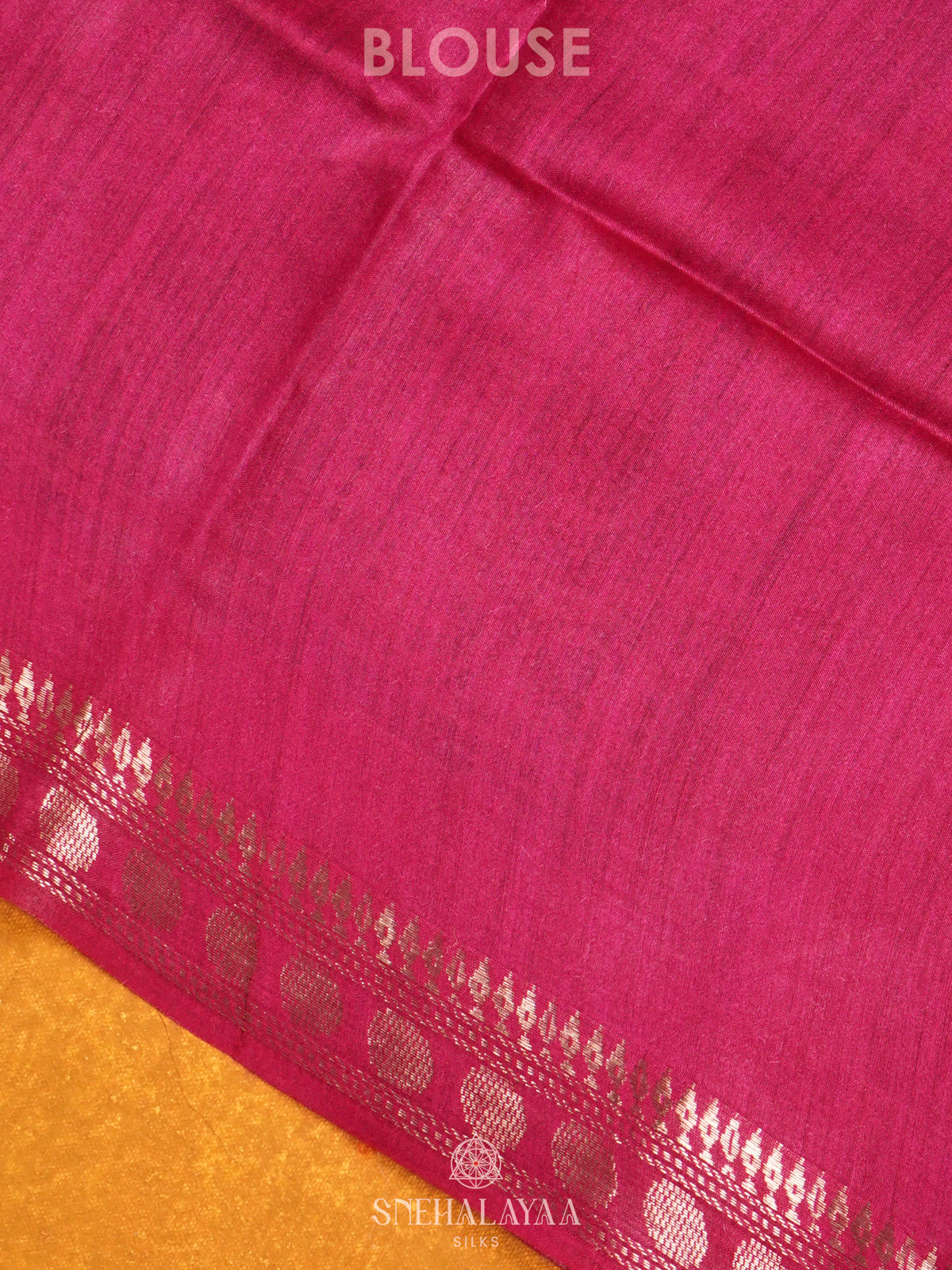Navy Blue Munga Tussar Saree