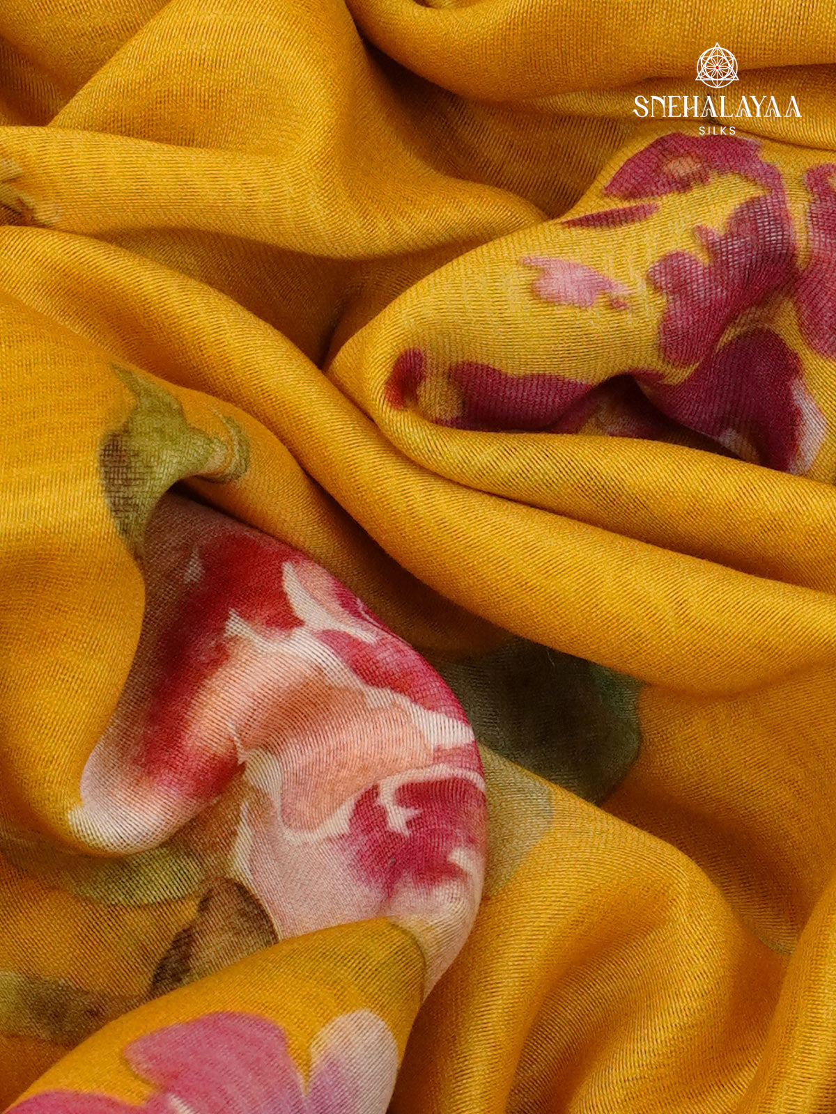 Yellow Chanderi Saree