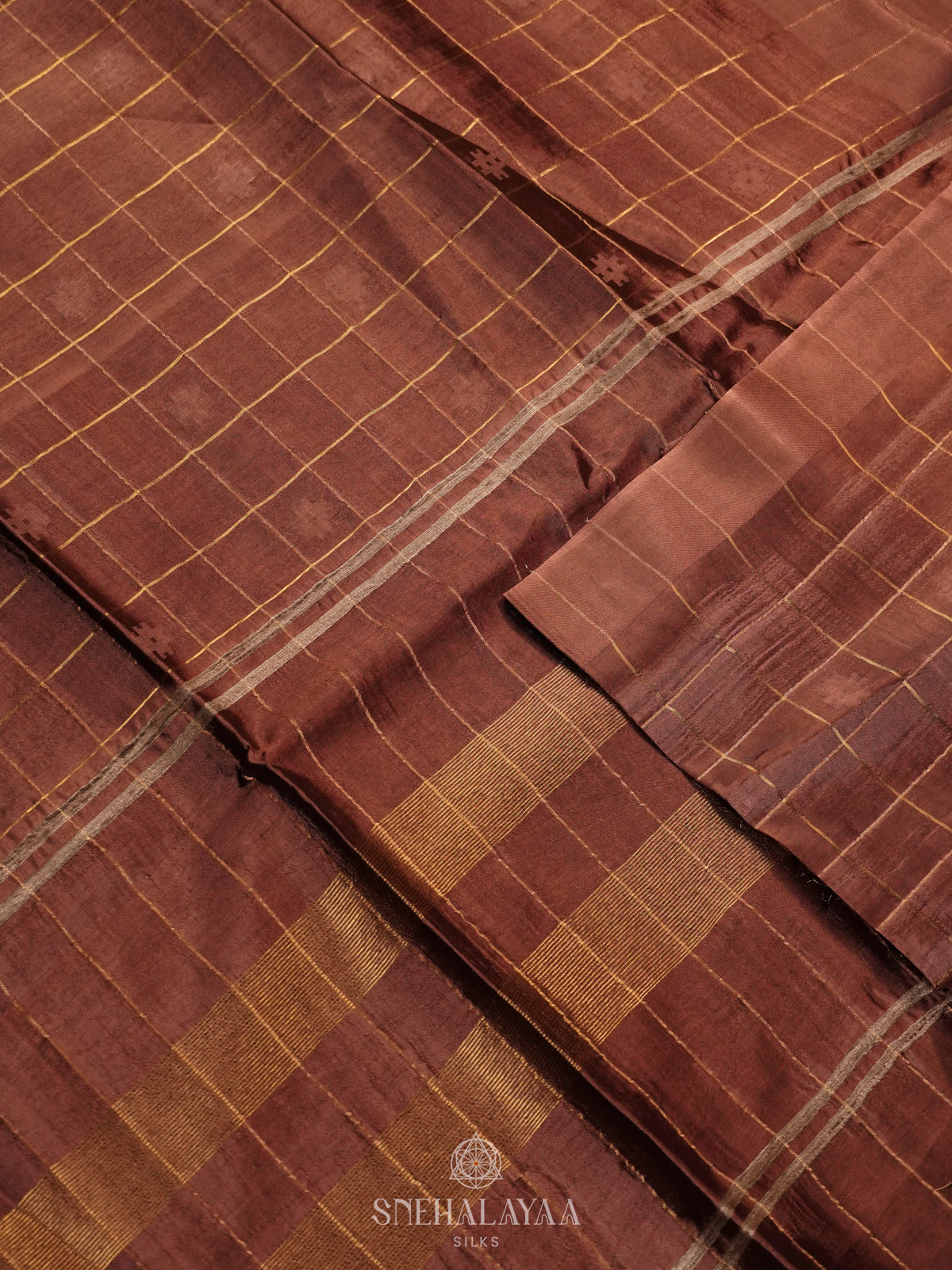 Brown Tussar Saree
