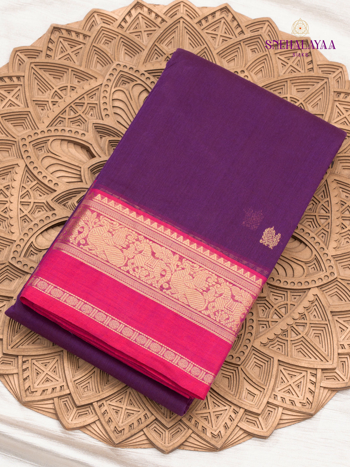 Purple Kanchi Cotton Saree