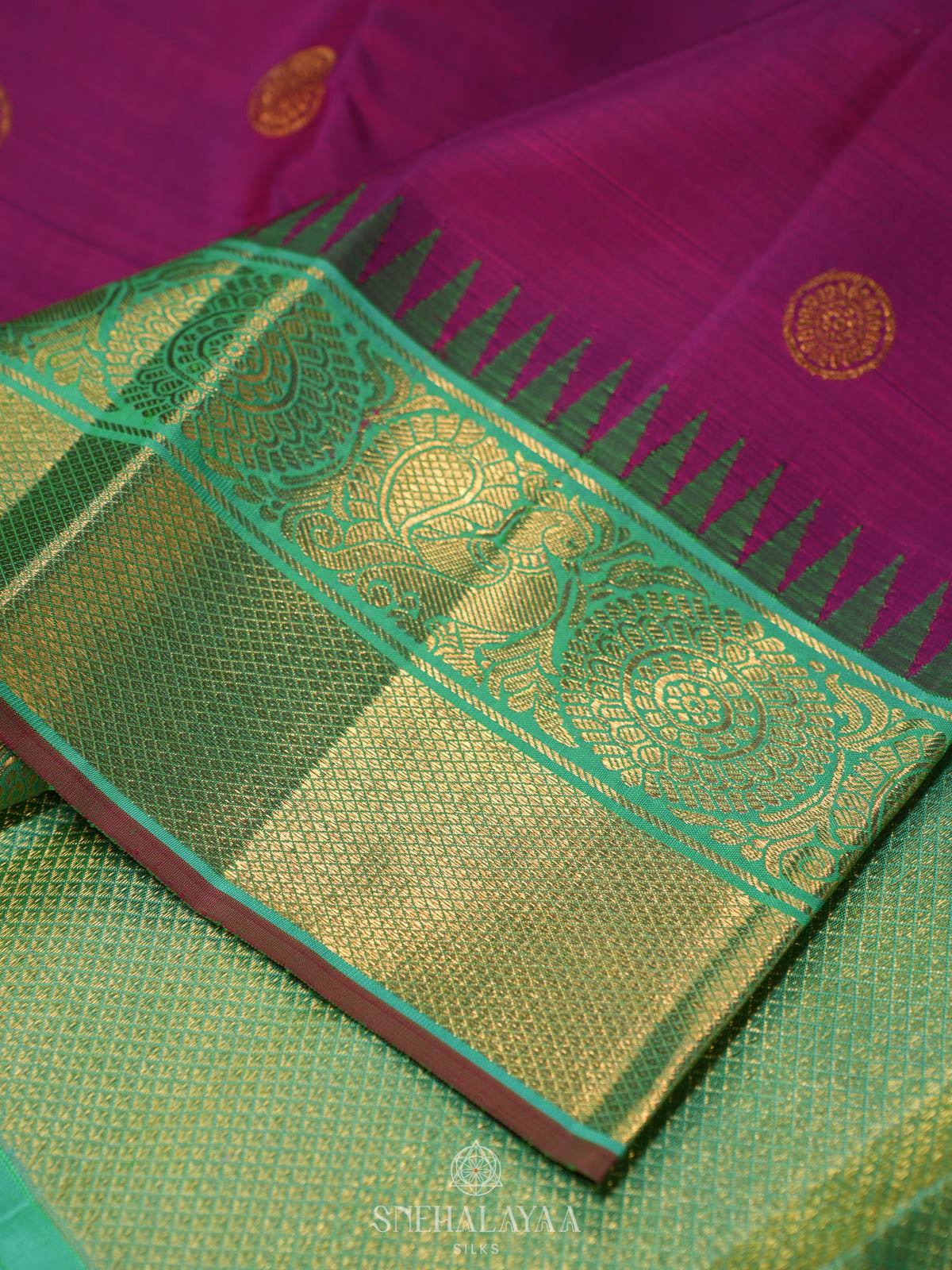 Magenta Kanjivaram Silk Saree
