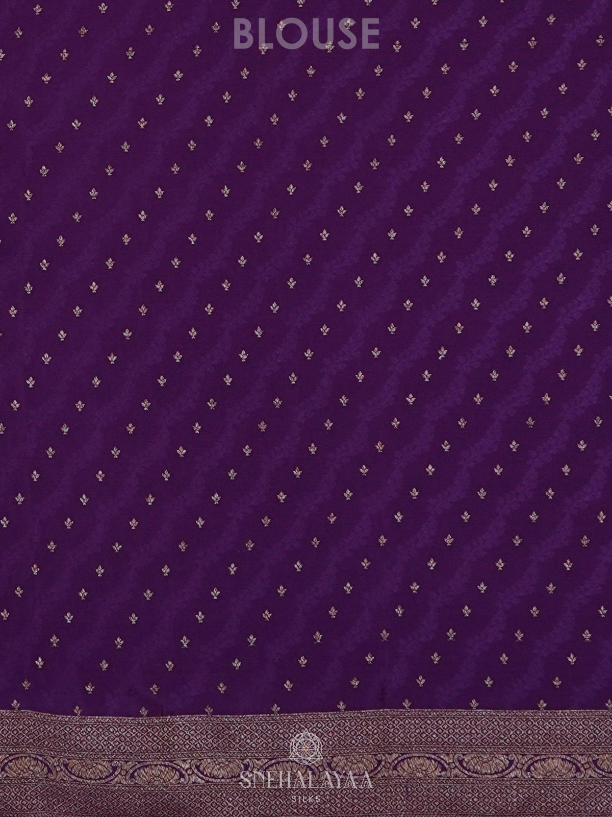 Purple Banaras Crepe Silk Saree