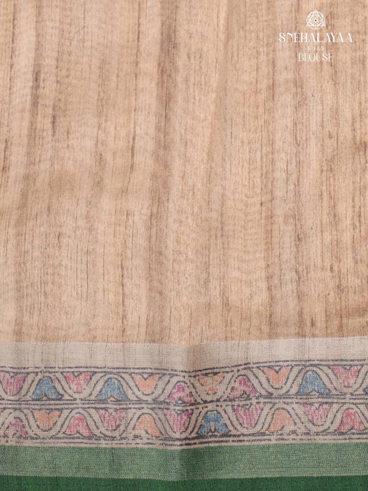 Bottle Green Munga Tussar Saree