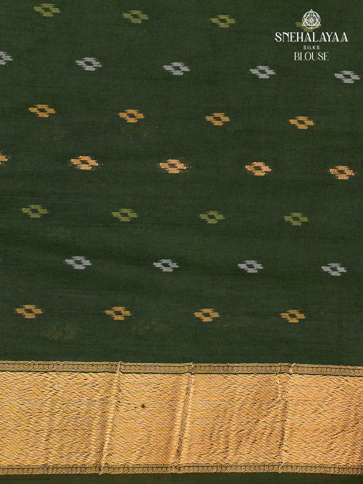 Orange Ikat Silk Saree