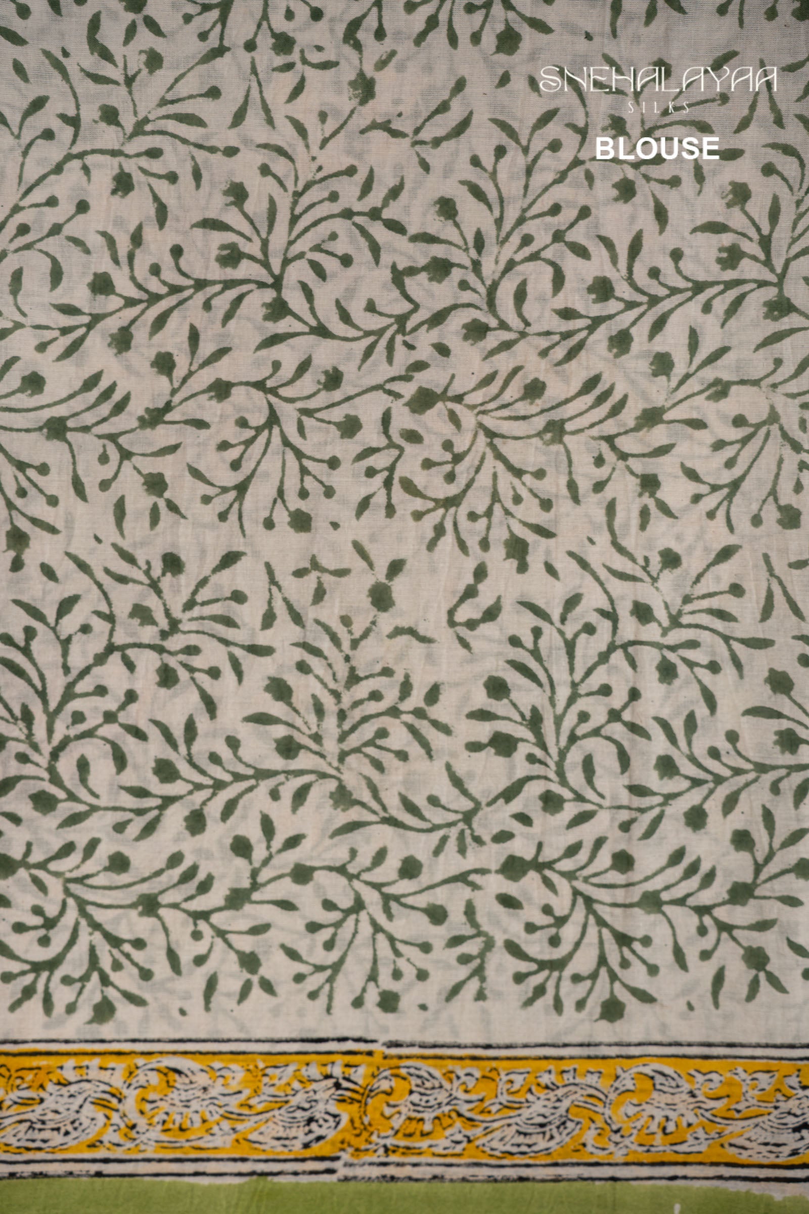 Pear Green Jaipur Cotton Saree