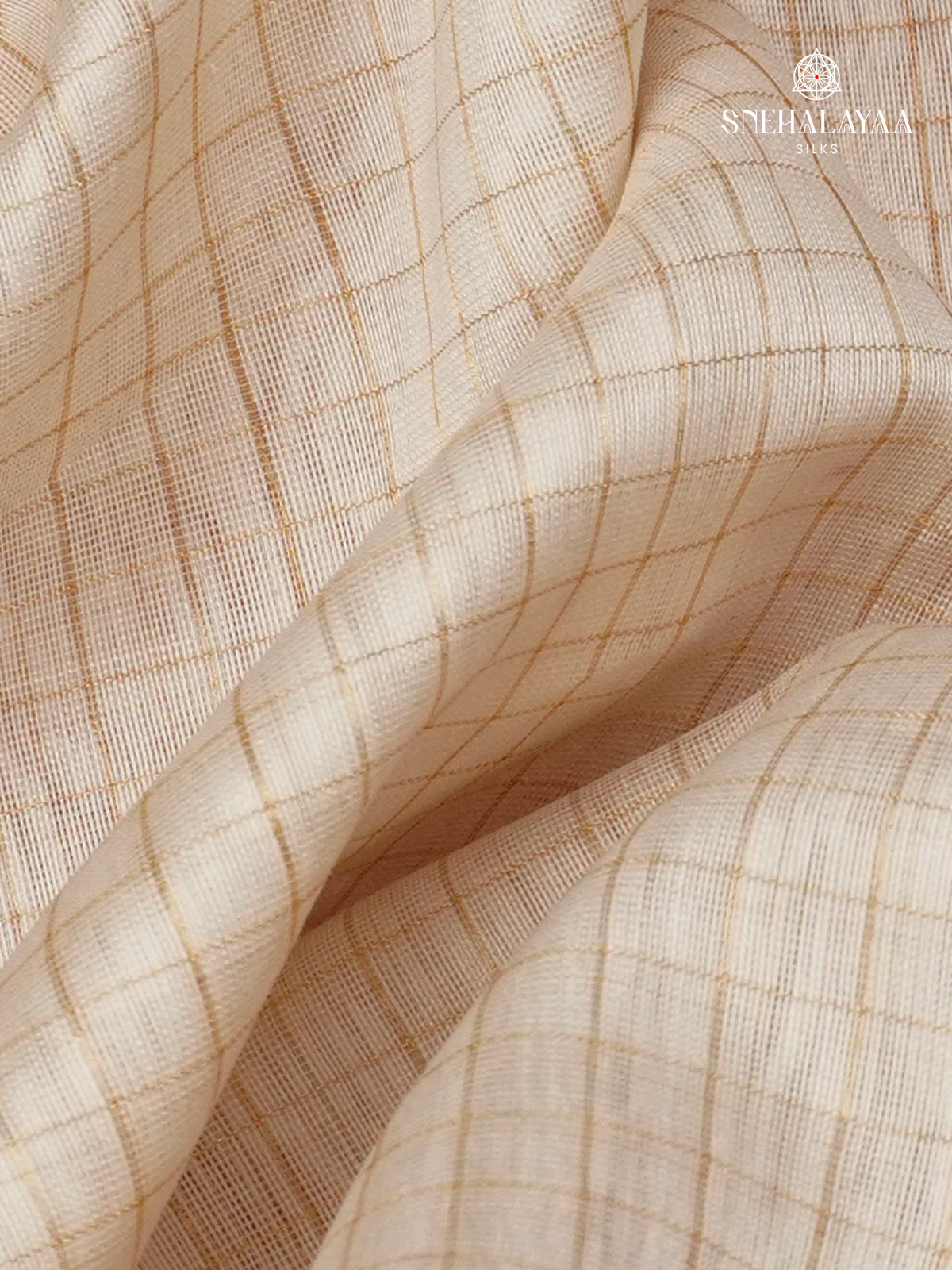 White Maheshwari Silk Cotton Saree