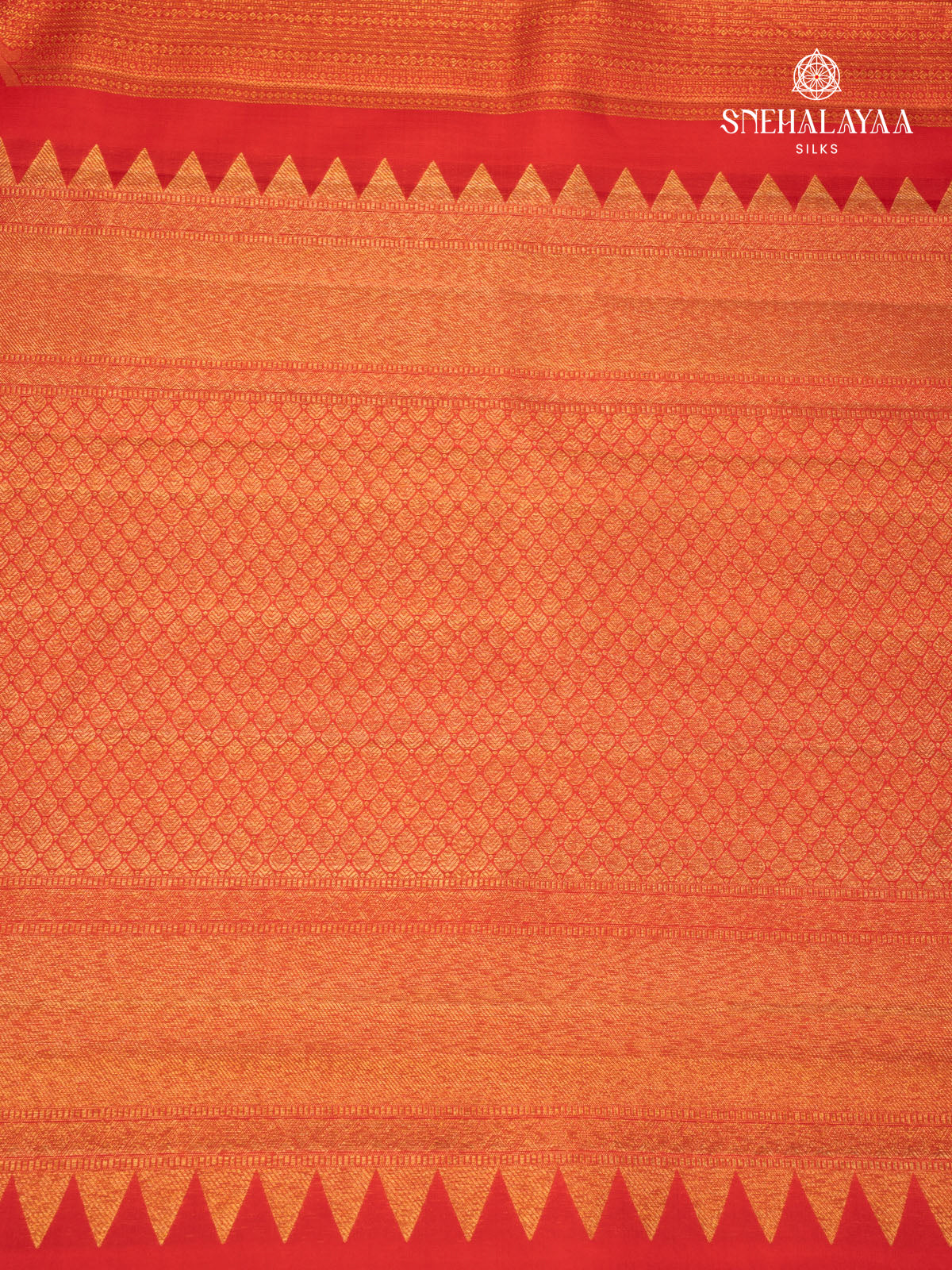 Rust Orange Kanjivaram Silk Saree