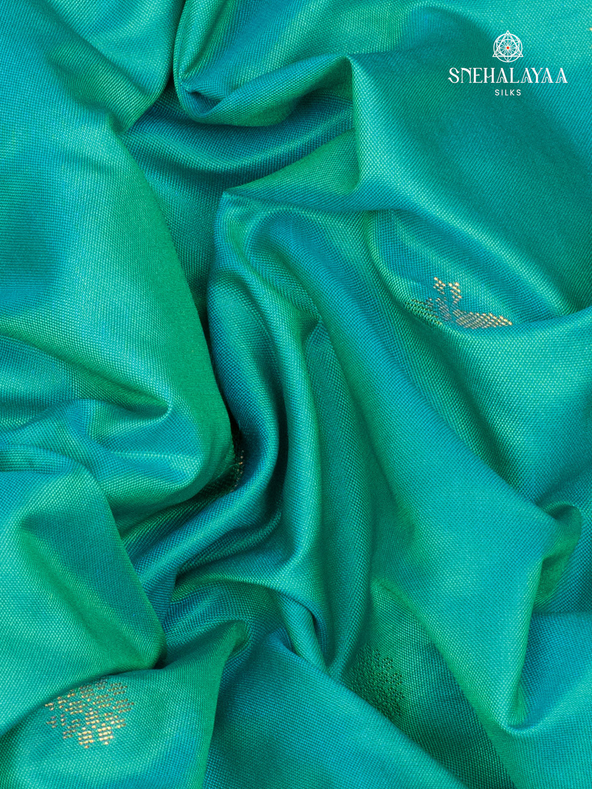 Mint Blue Gadwal Silk Saree