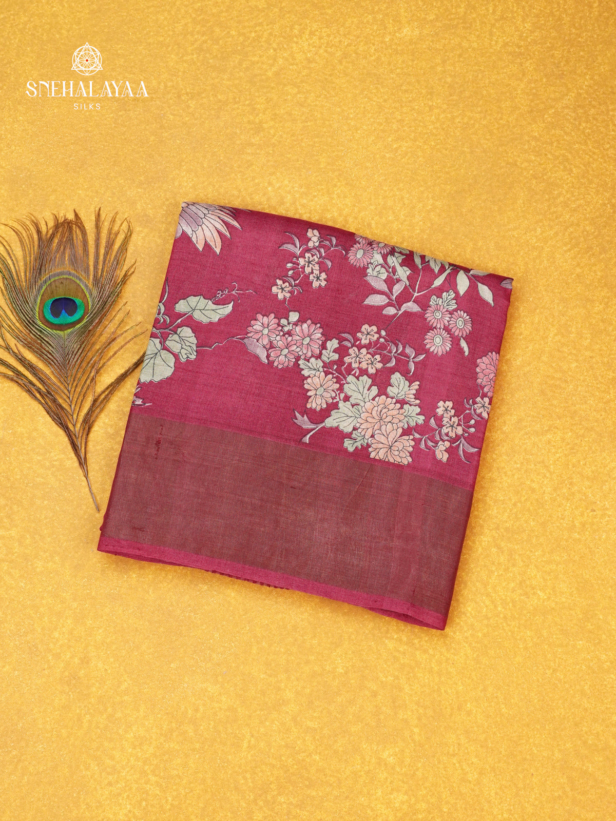 Pink Tussar Saree