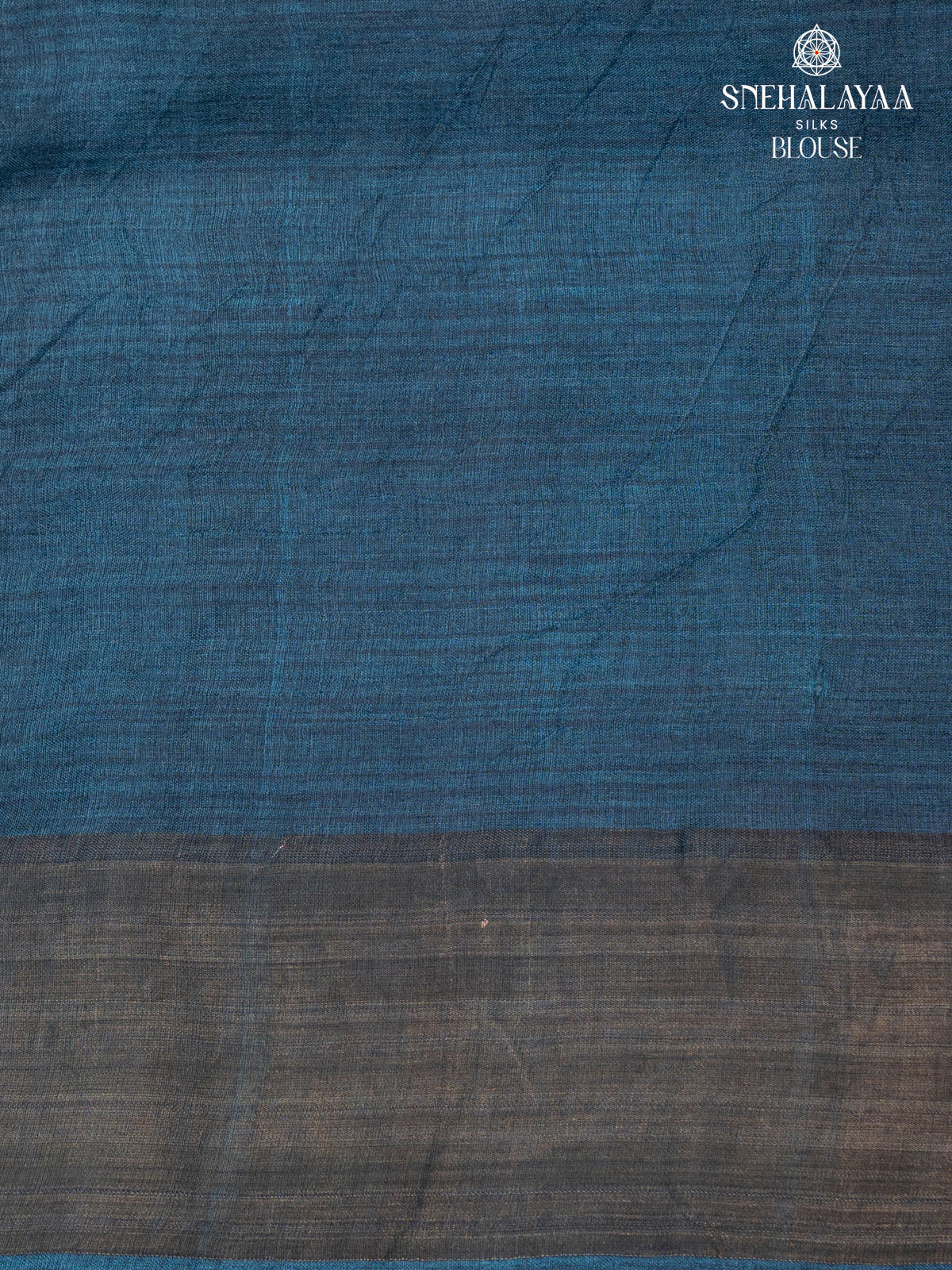 Navy Blue Tussar Saree