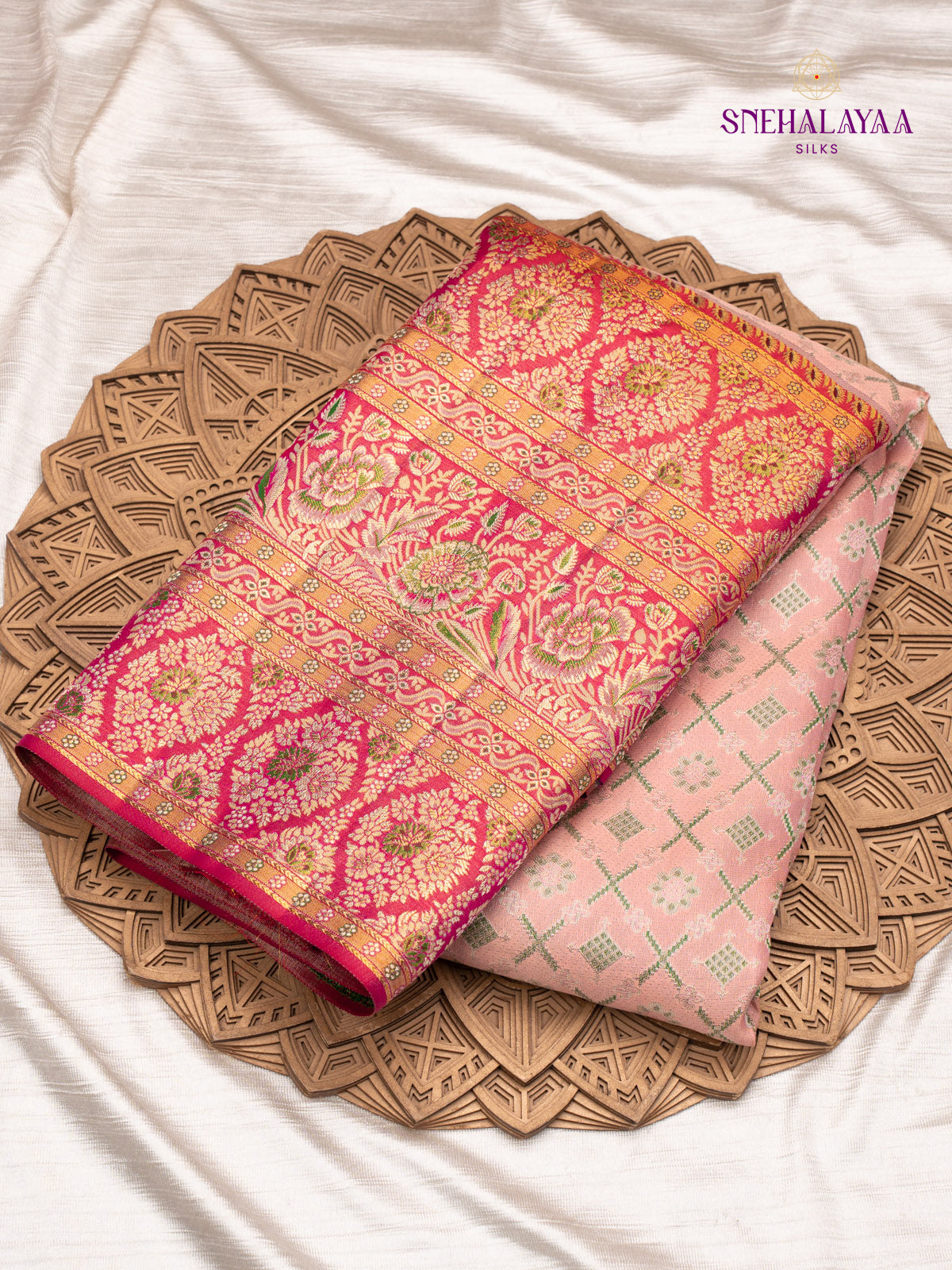 Light Pink Kanjivaram Silk Saree