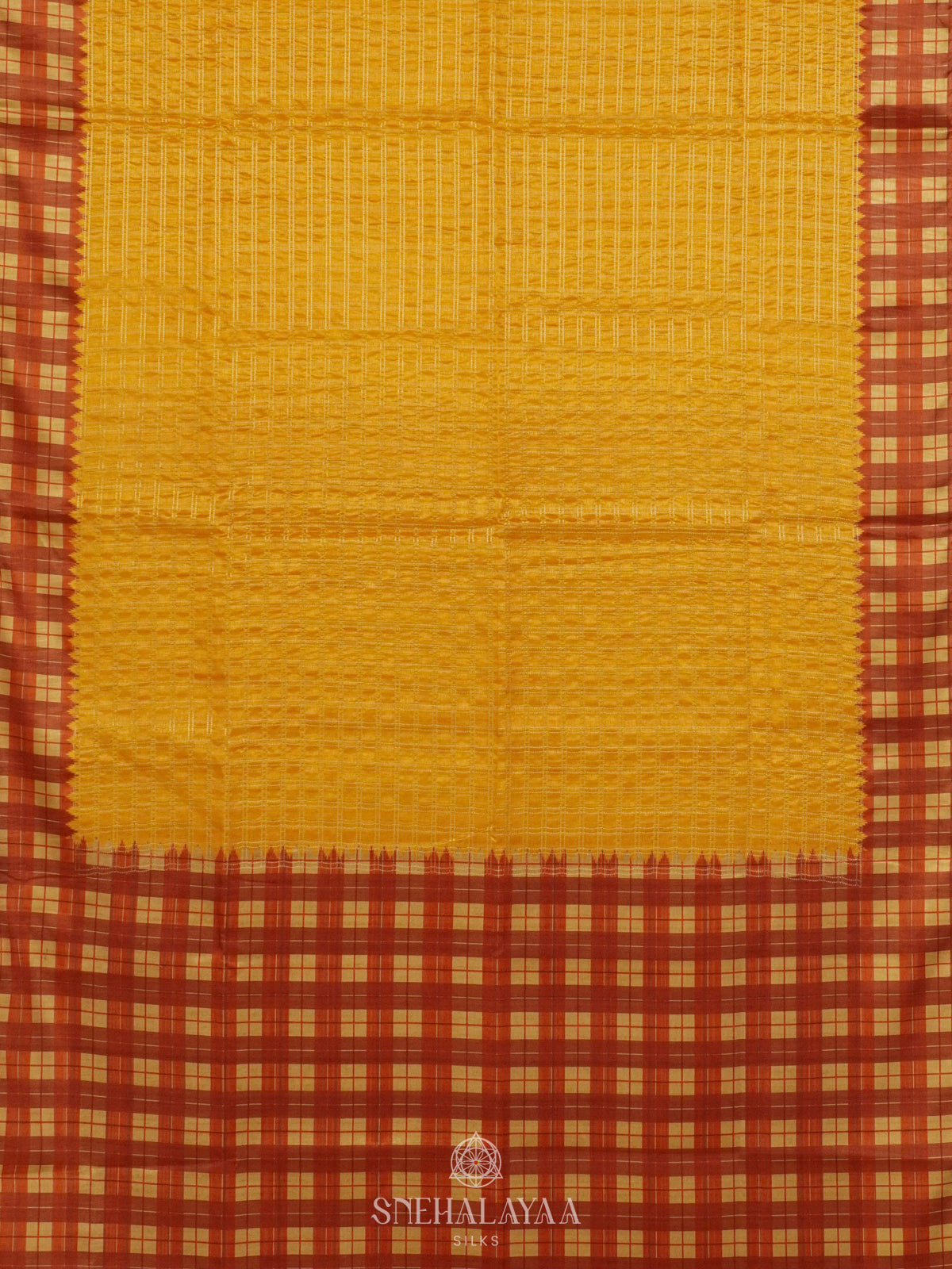 Mango Yellow Tussar Saree