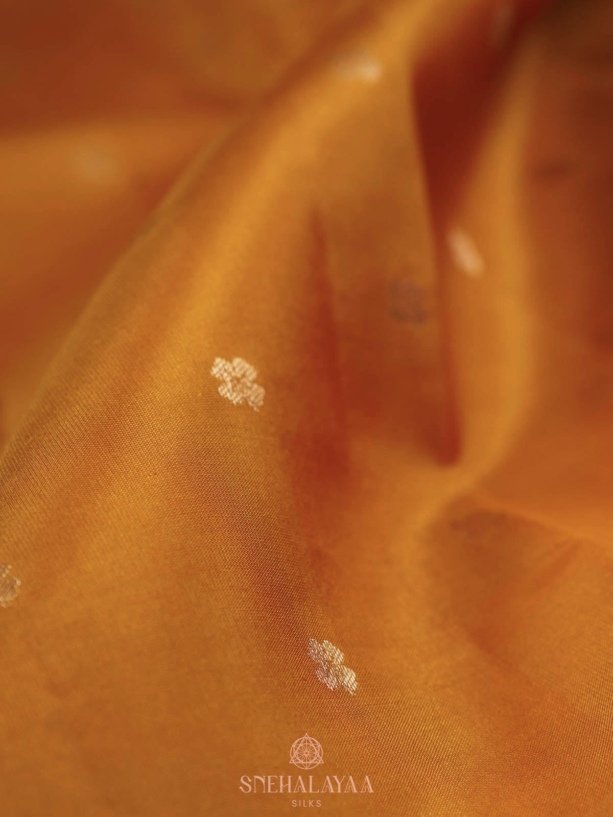 Golden Yellow Kanjivaram silk saree