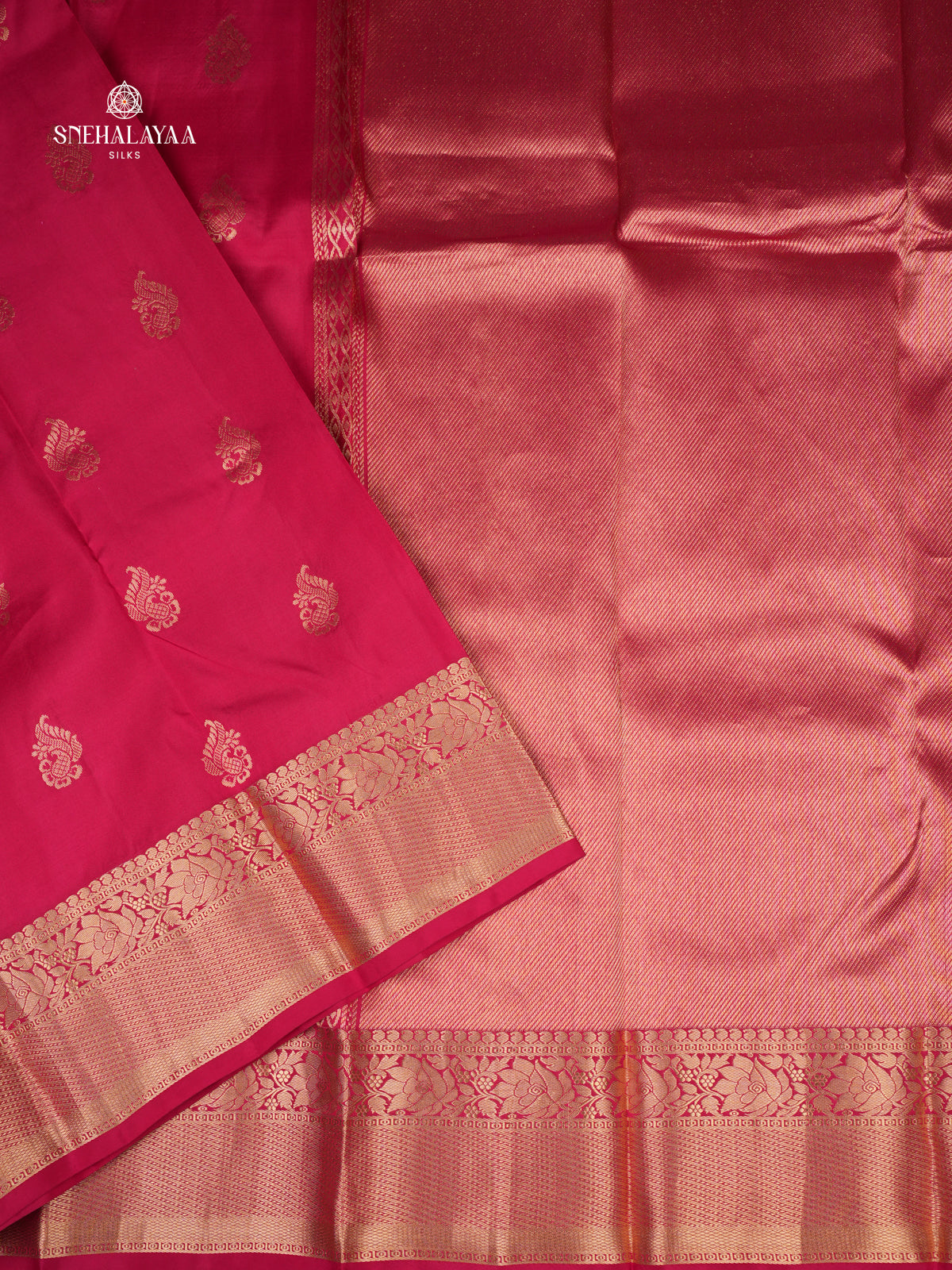 Rani Pink Kanjivaram Silk Saree