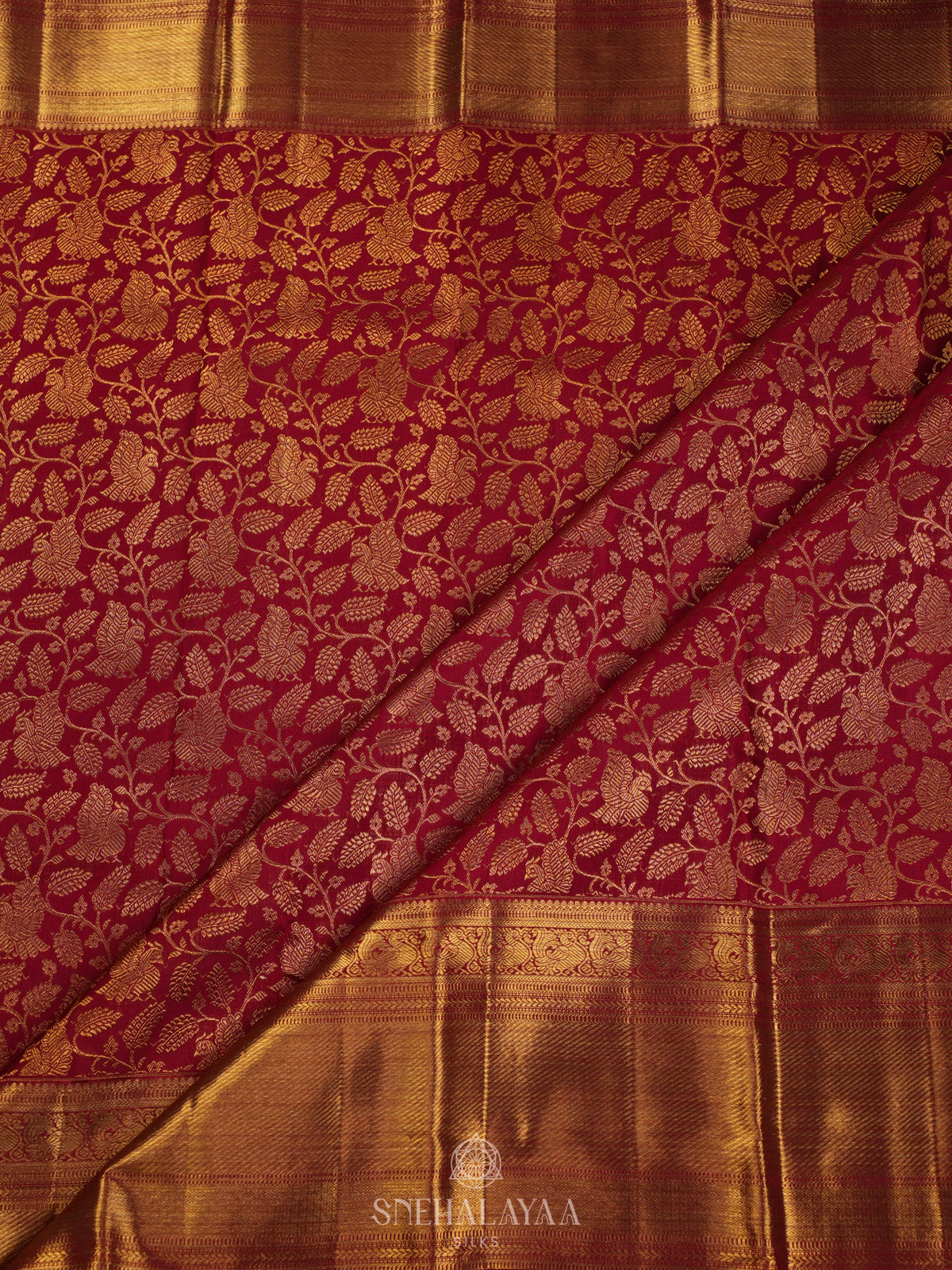 Maroon Kanjivaram Silk Saree