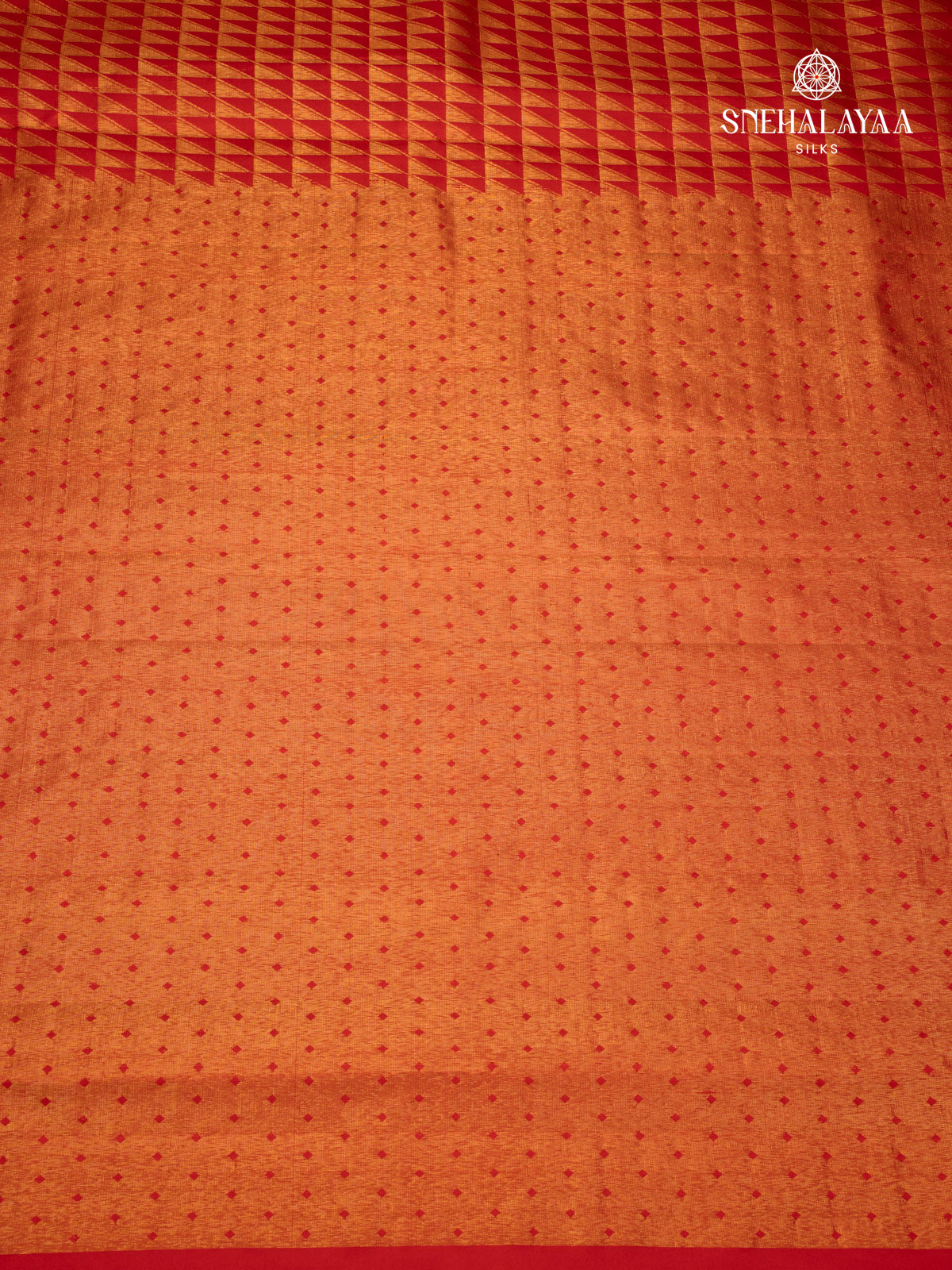 Rust Orange Kanjivaram Silk Saree