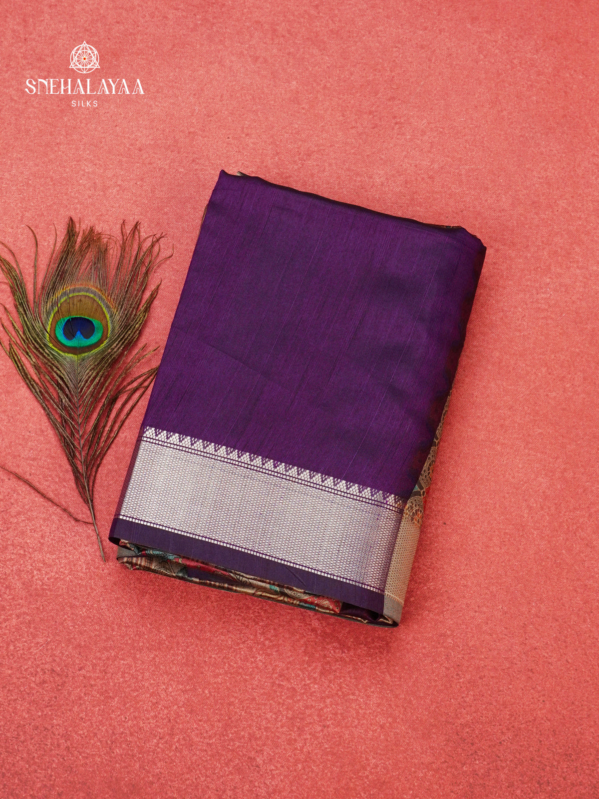 Purple Tussar Saree