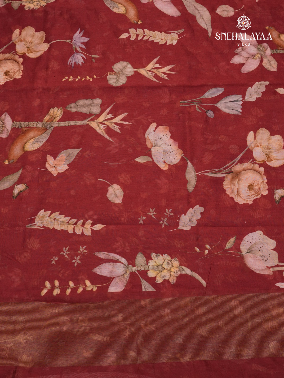 Maroon Chanderi Saree