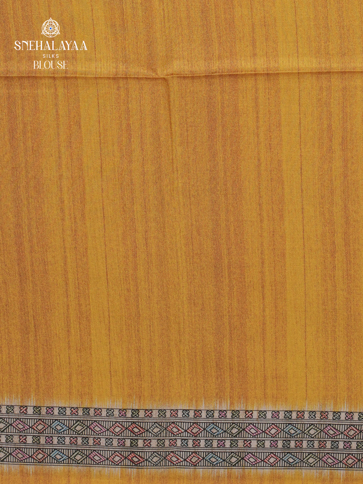 Yellow Madhubani Printed Saree