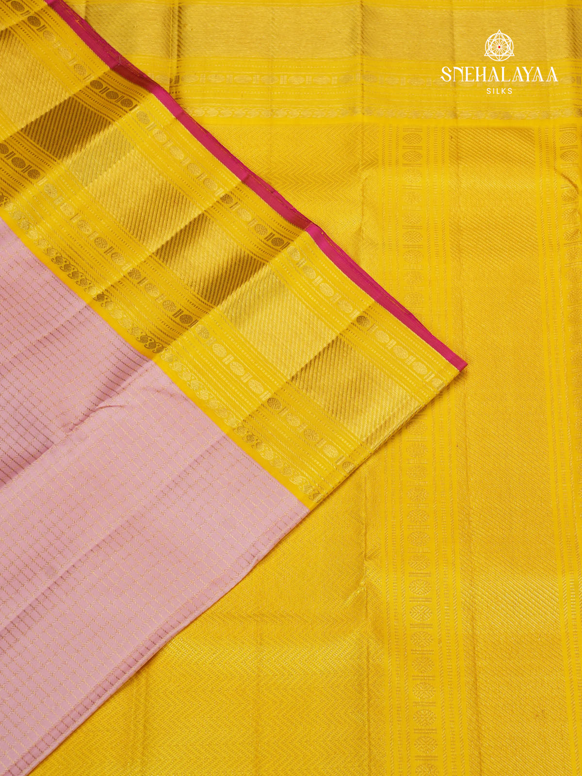 Peach Pink Kanjivaram Silk Saree