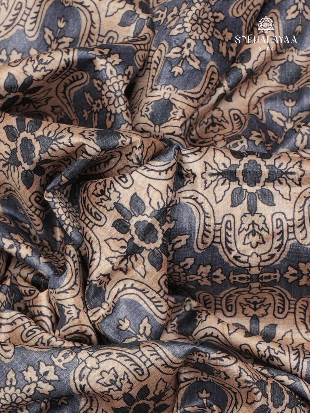 Pastel Blue Tussar Saree