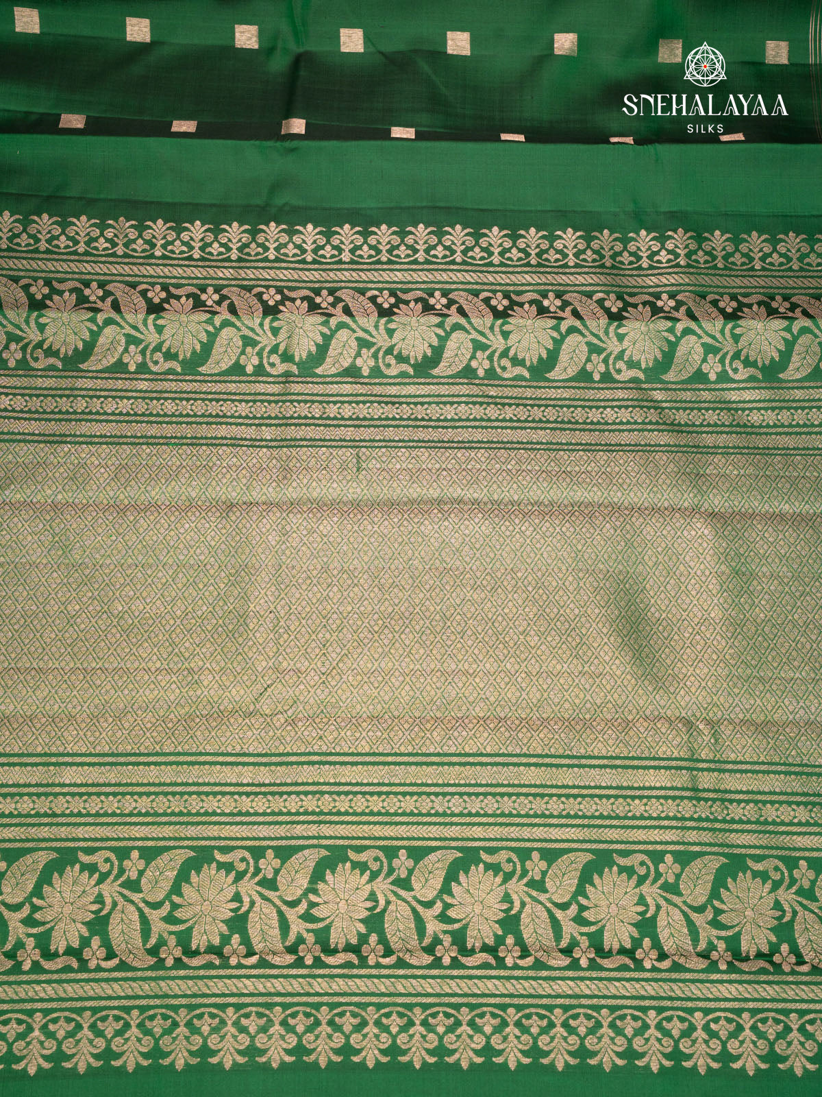 Bottle Green Kanjivaram Silk Saree