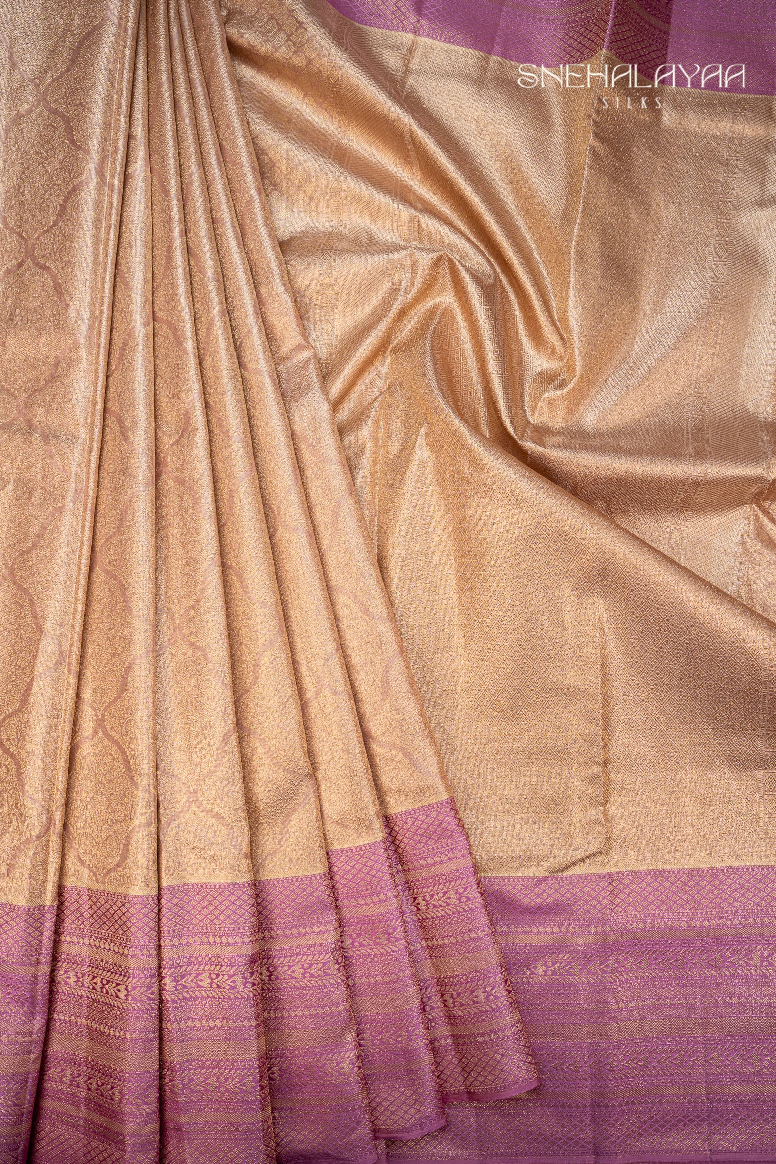 Gold Kancheevaram Silk Saree