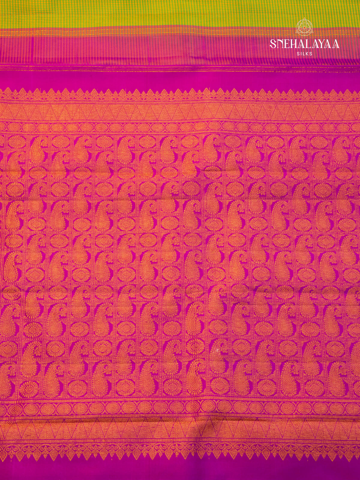 Lime Green Kancheevaram Silk