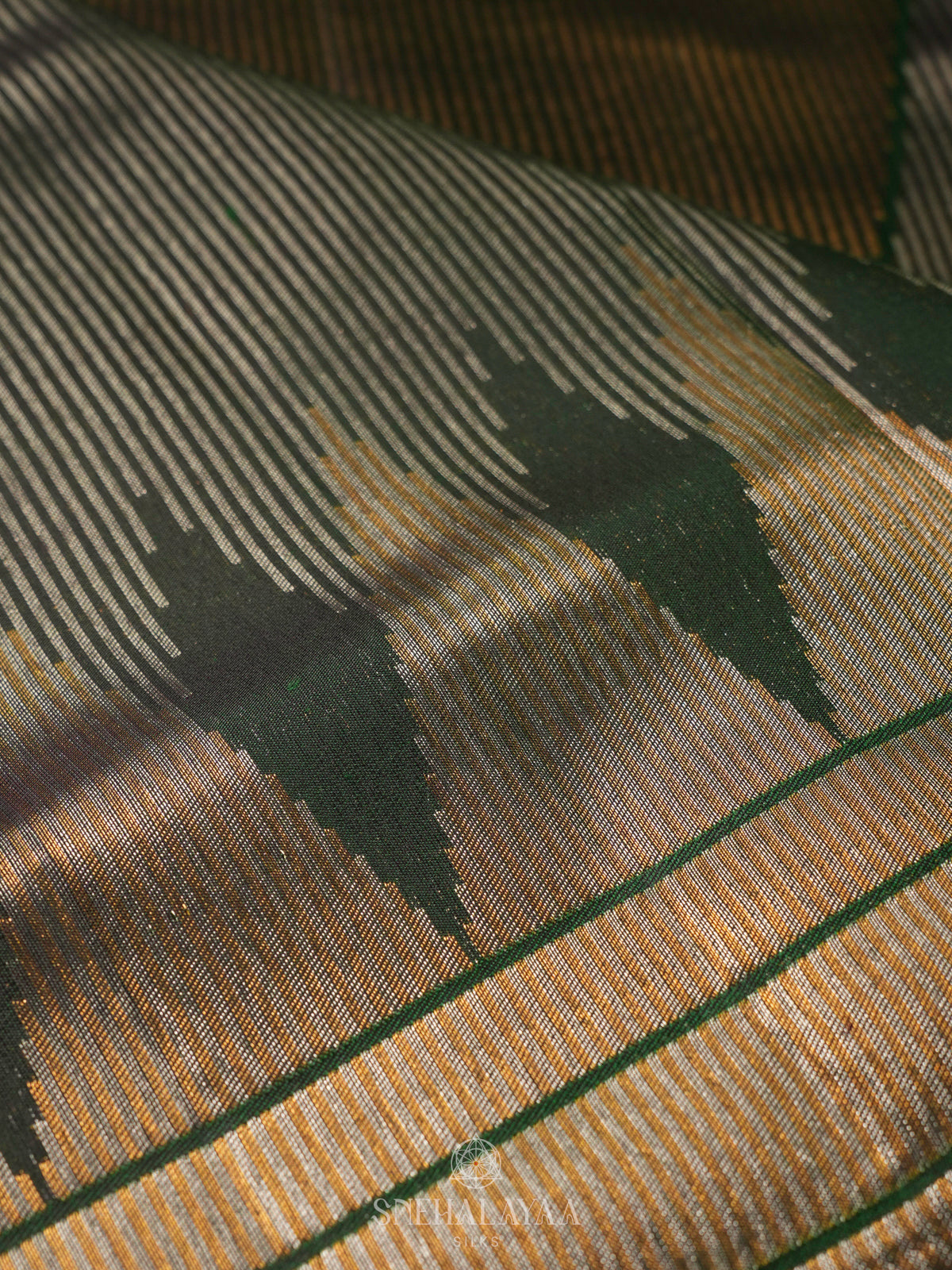 Forest Green Kanjivaram Silk Saree