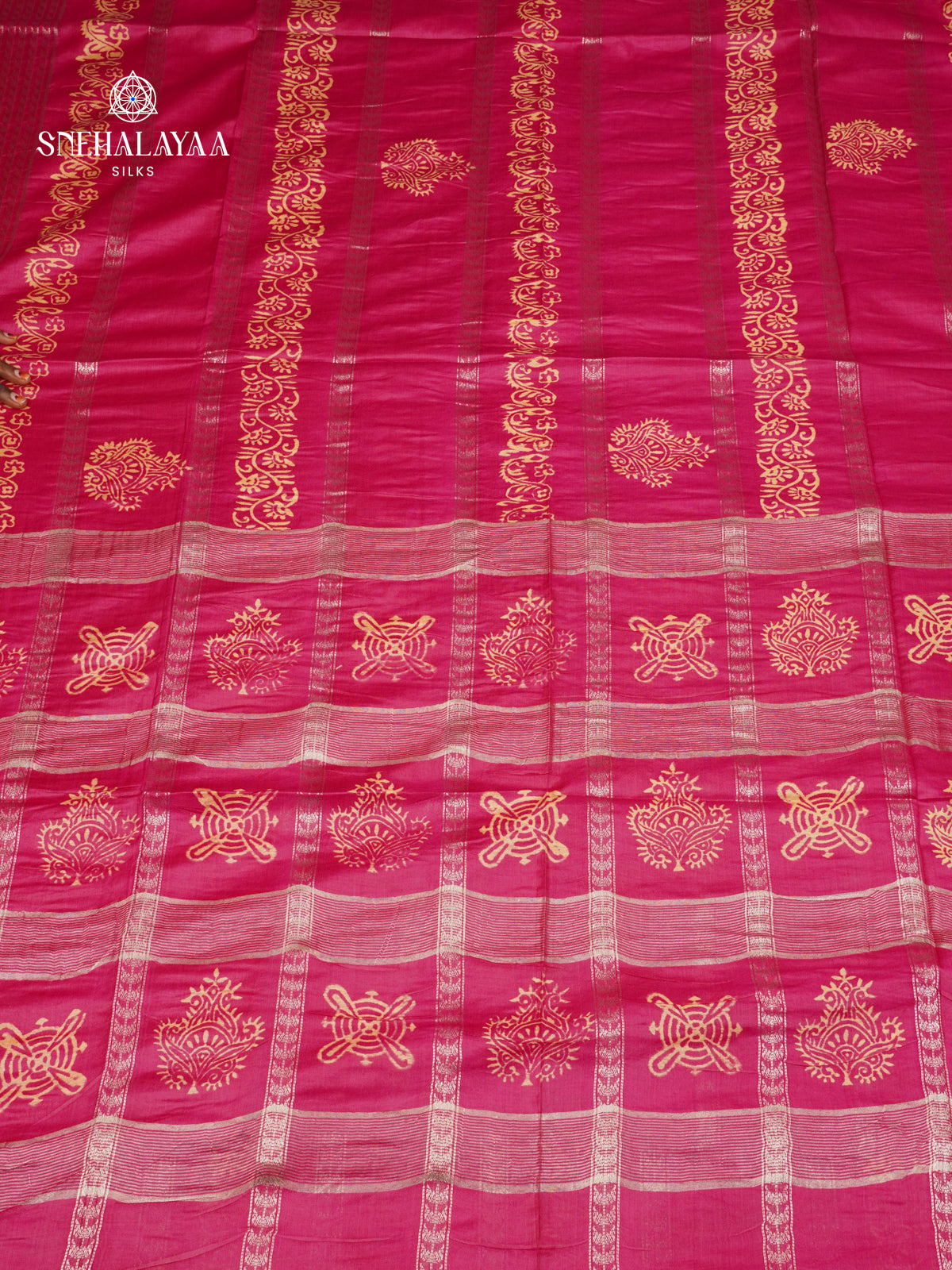 Rani Pink Bamboo Silk Saree
