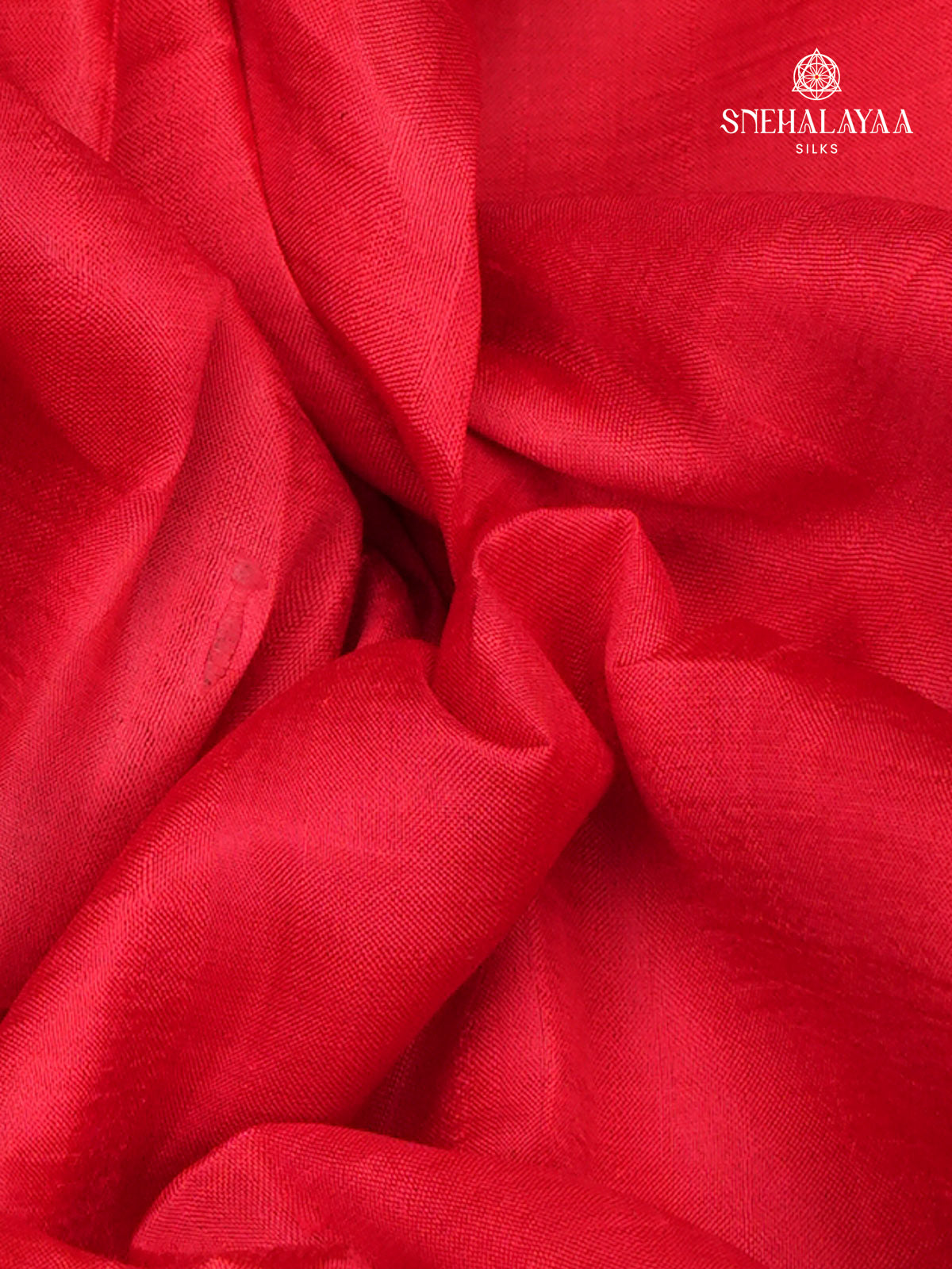 Red Pure Tussar Silk Saree