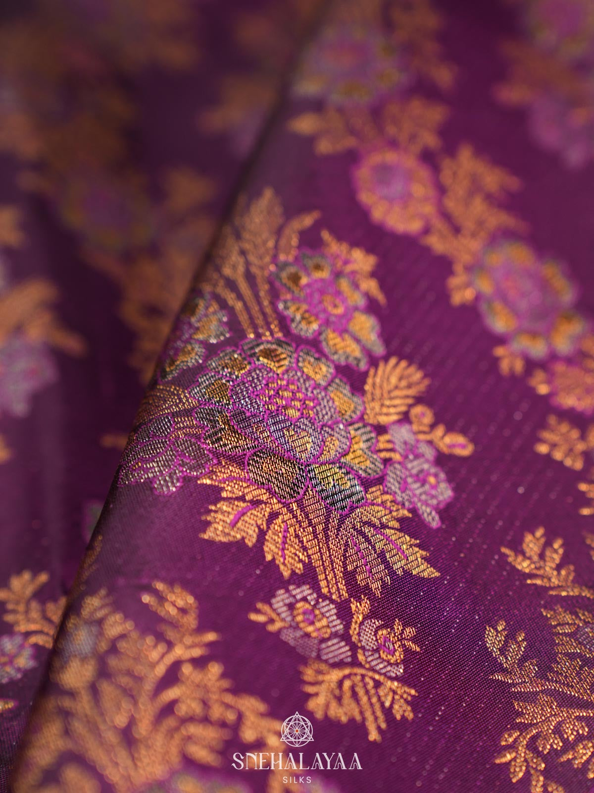 Rich Purple Kanjivaram Silk Saree