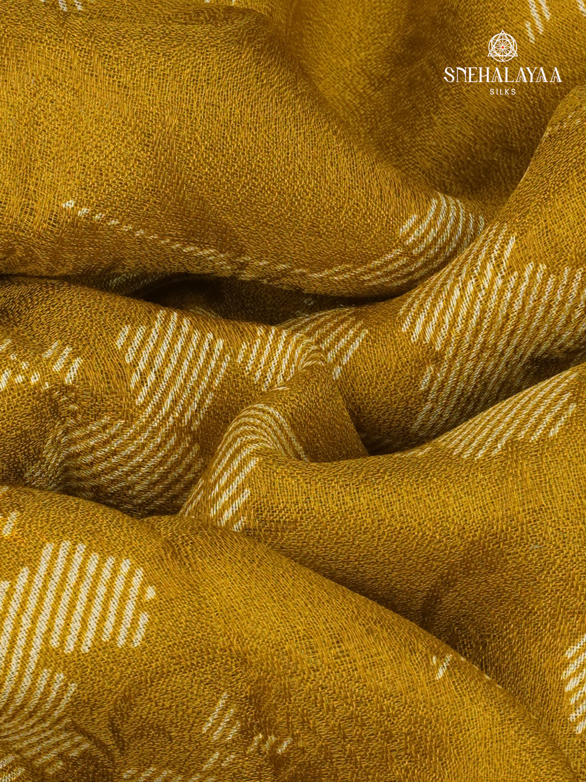 Yellow Printed Matka Saree