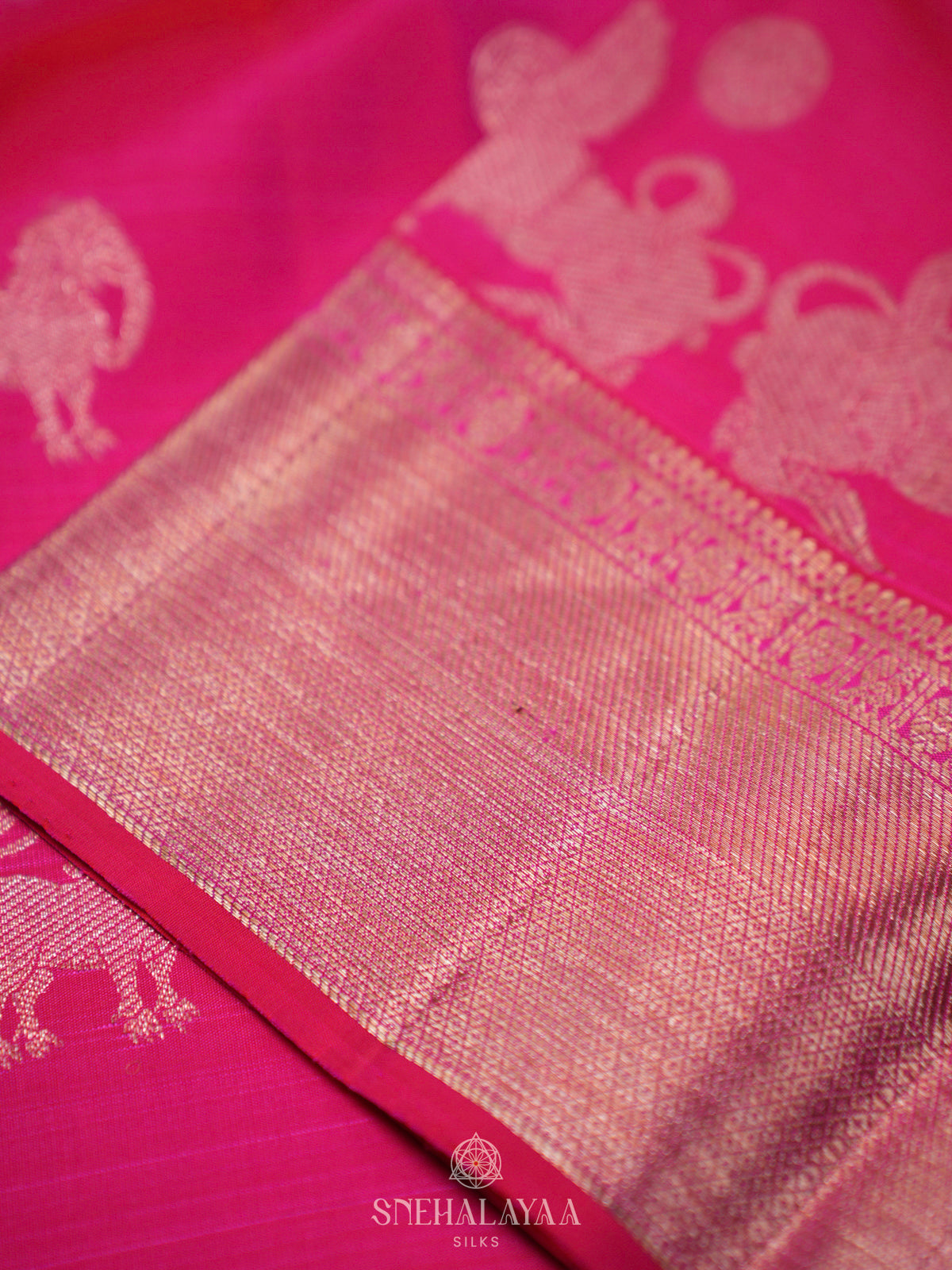 Pink Kanjivaram Silk Saree