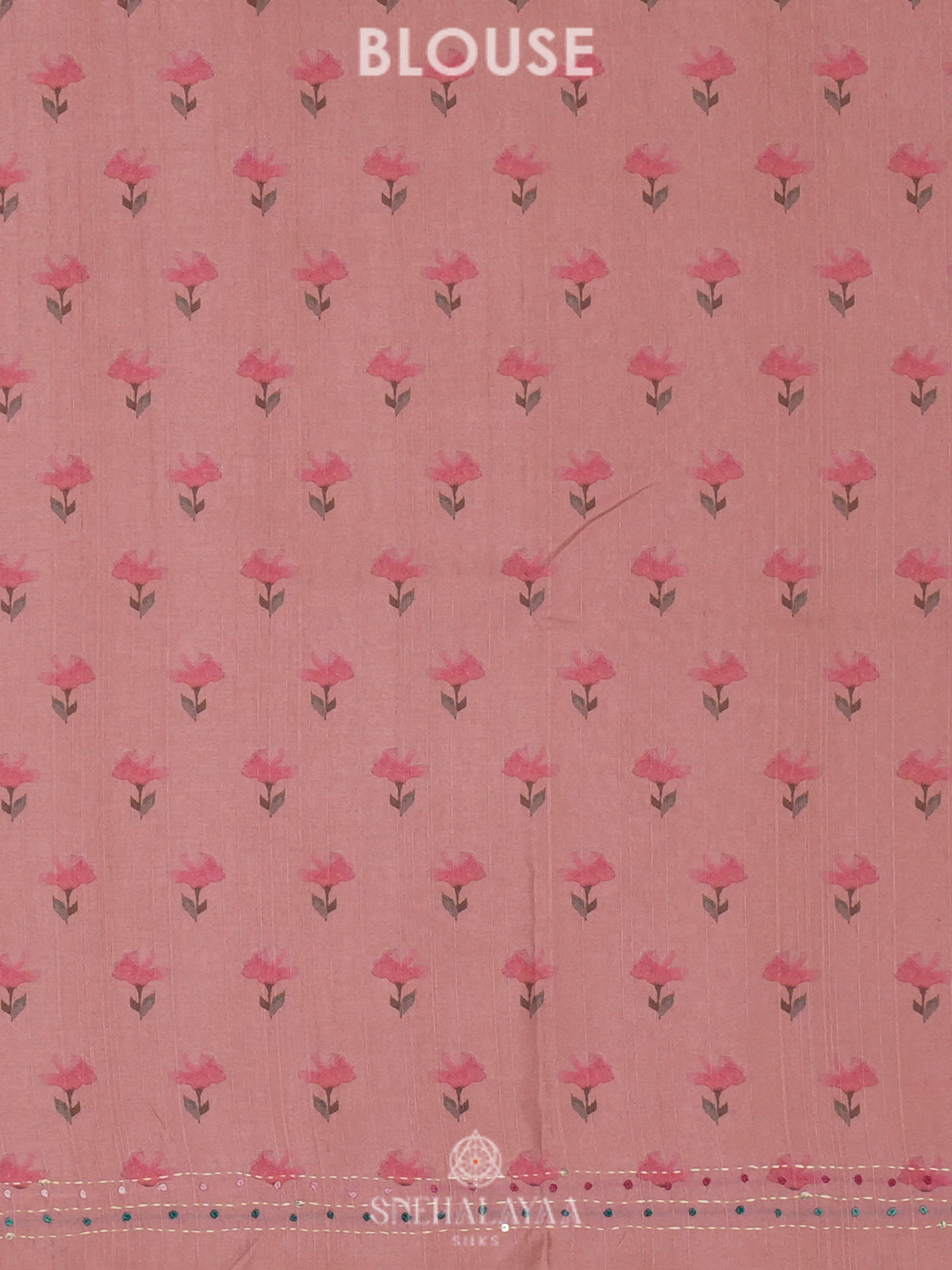 Pink Tussar Embroidery Saree