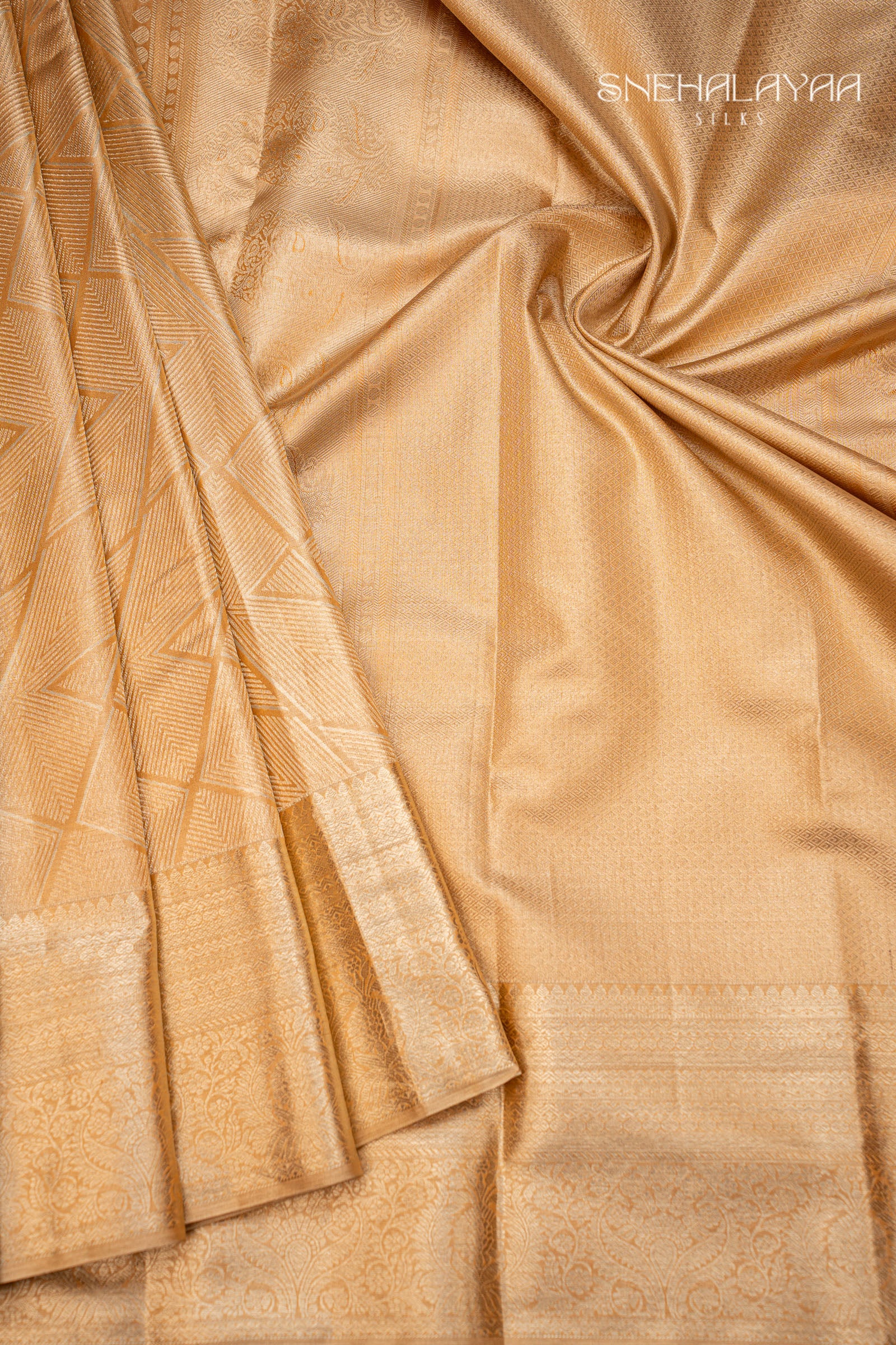 Gold Kancheevaram Silk Saree