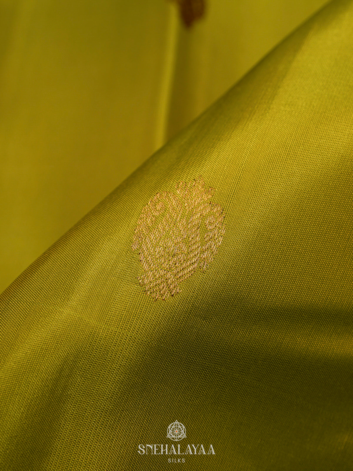 Lime Green Kanjivaram Silk Saree