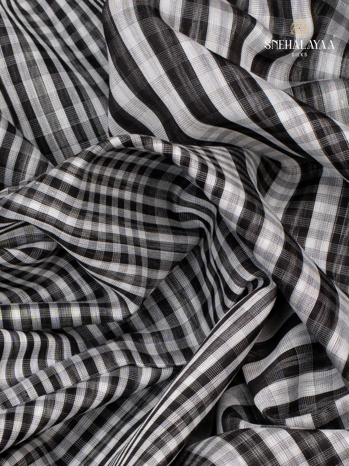 Black Maheshwari Silk Cotton Saree