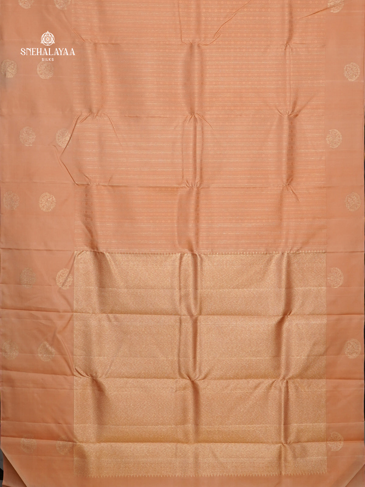 Peach Kanjivaram Silk Saree