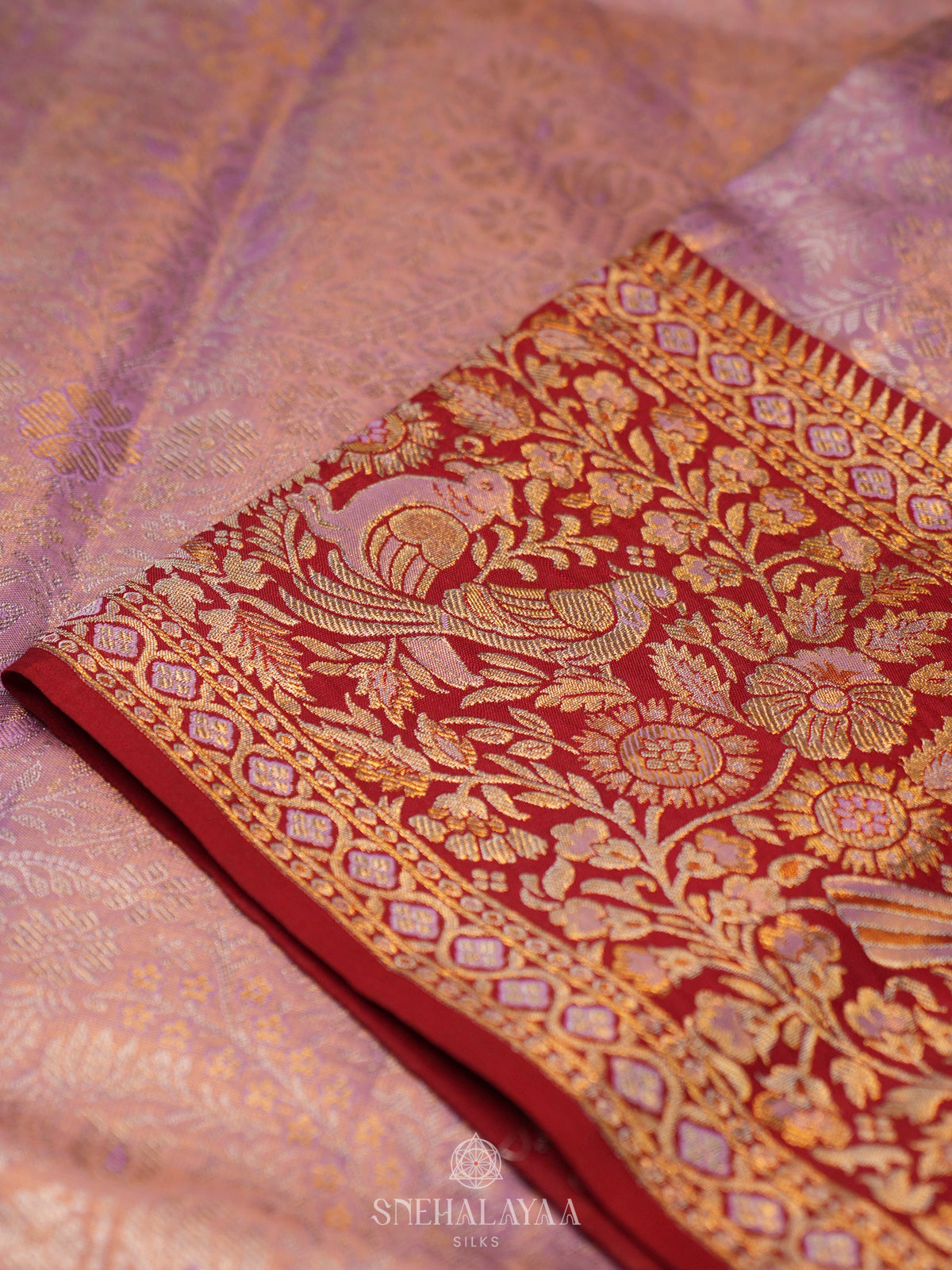 Antique Gold Kanjivaram Silk Saree
