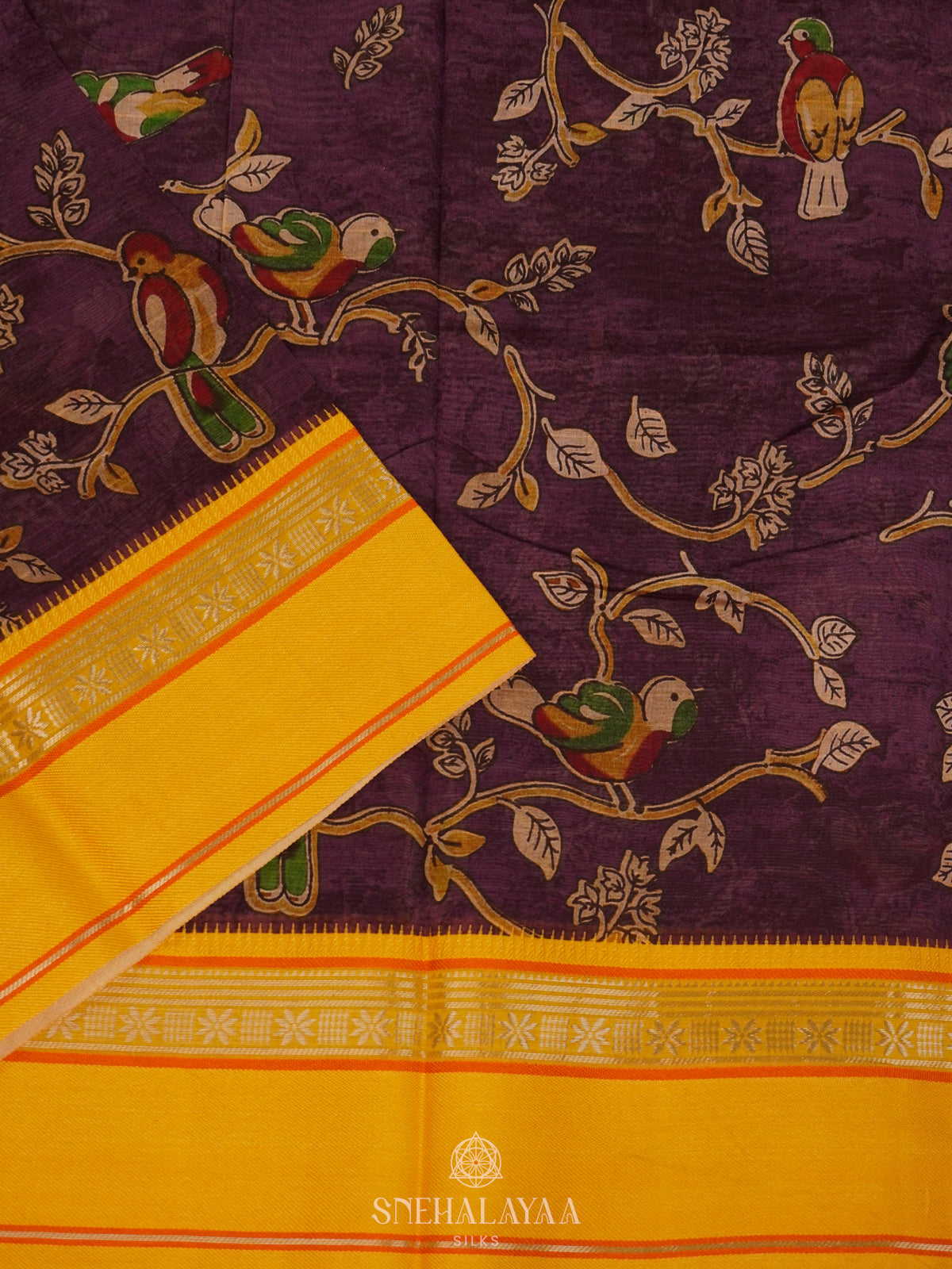 Purple Chanderi Saree