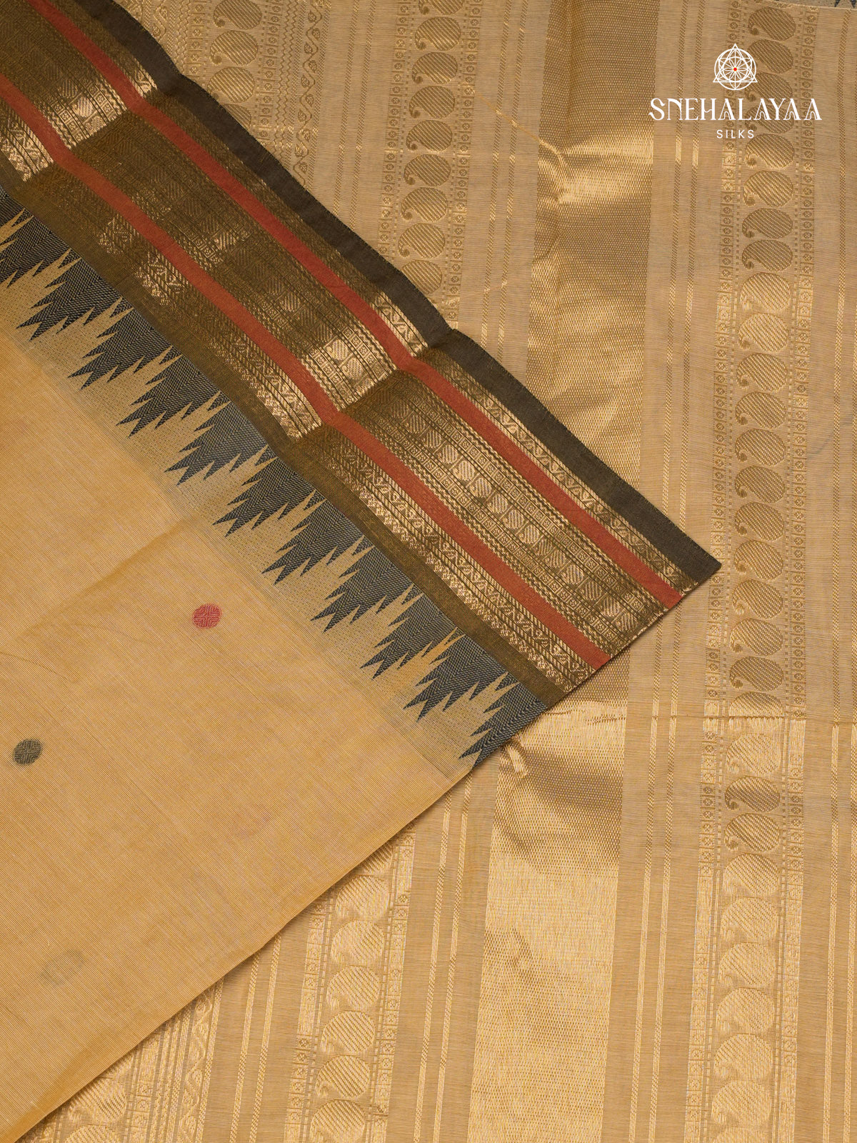 Mustard Kanchi Cotton Saree