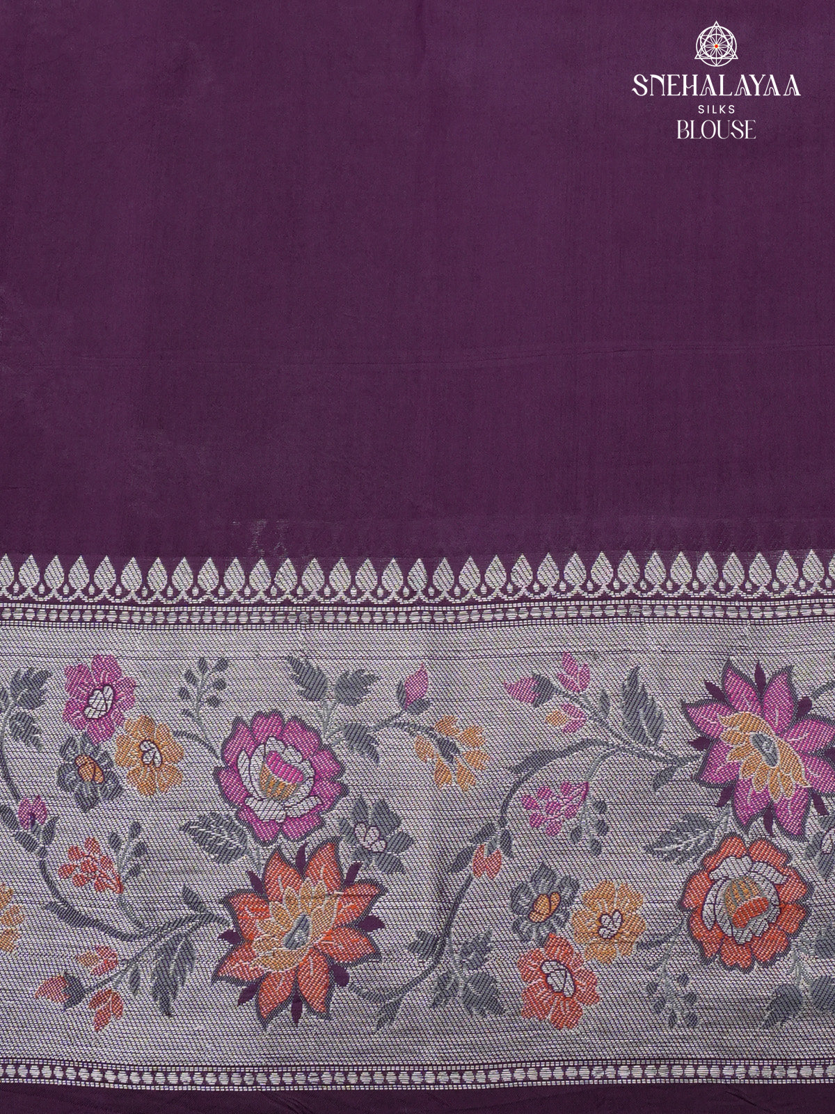 Rich Purple Banaras Dupion Silk Saree