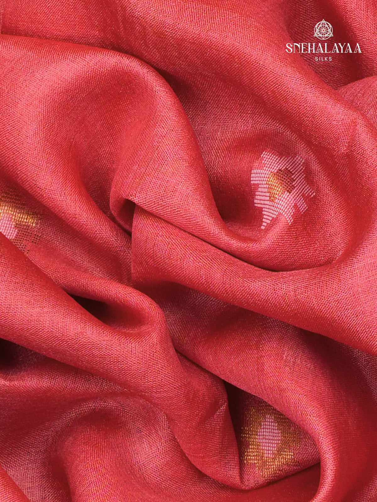 Onion Pink Tussar Silk Saree