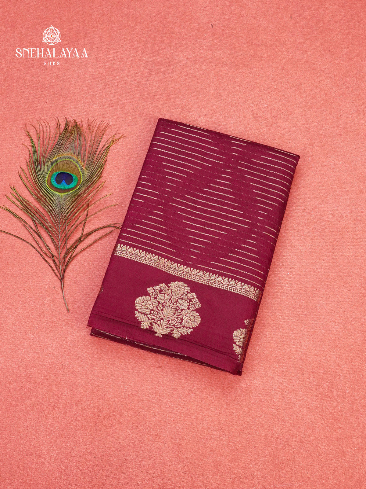 Maroon Raw Silk Saree