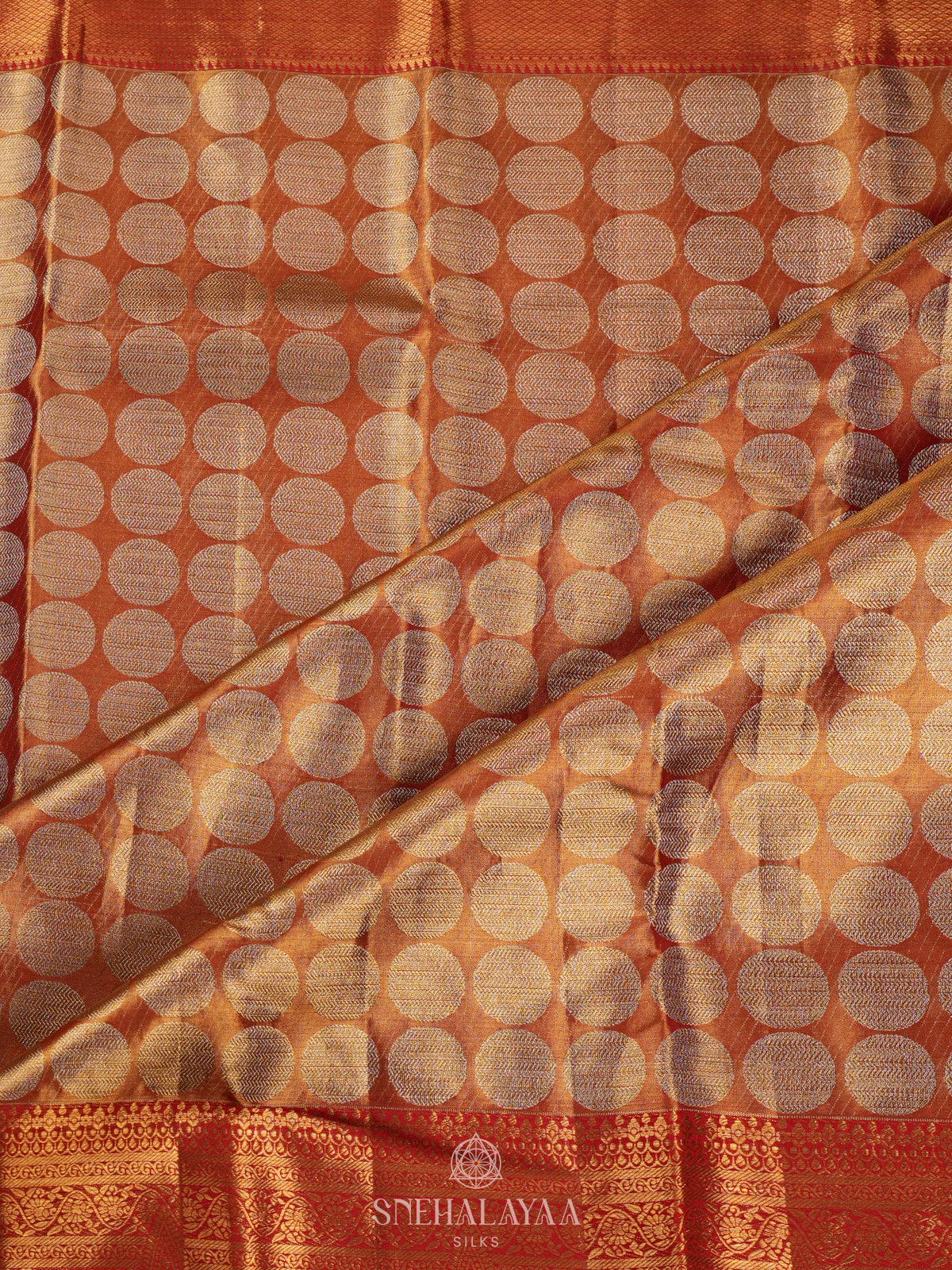 Orange Kanjivaram Silk Saree